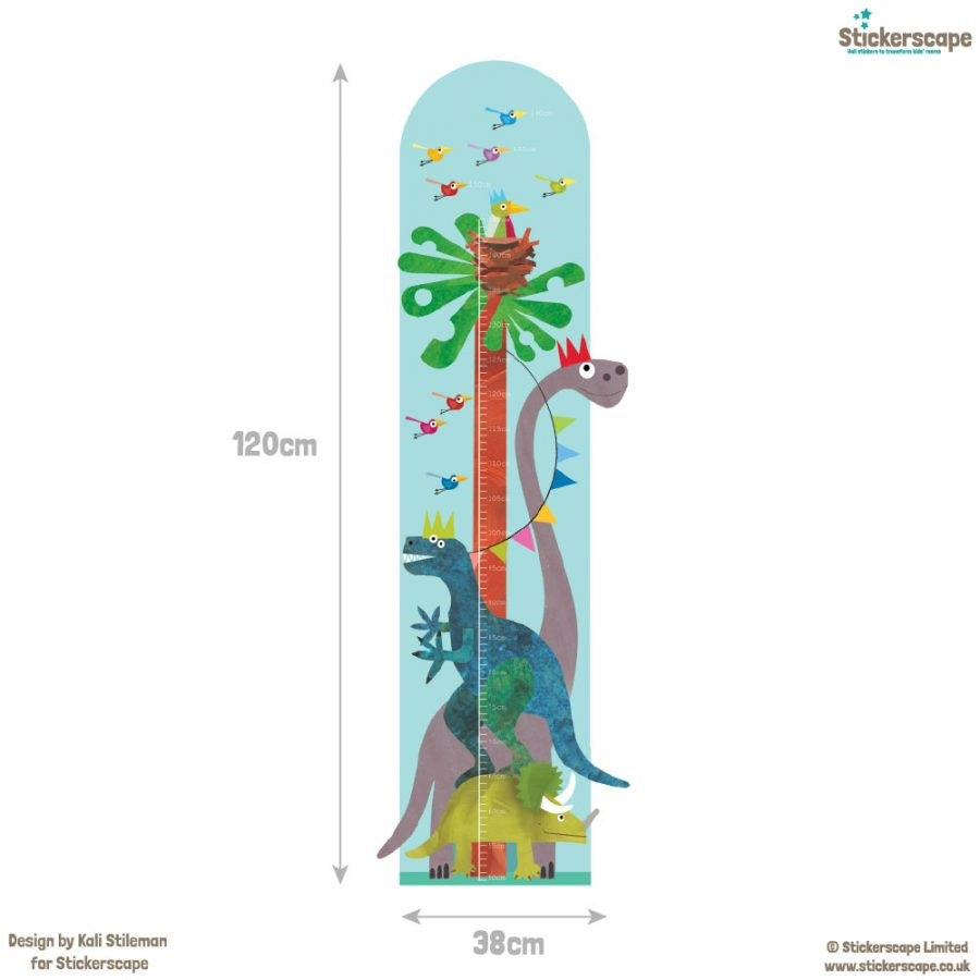 personalised dinosaur height chart