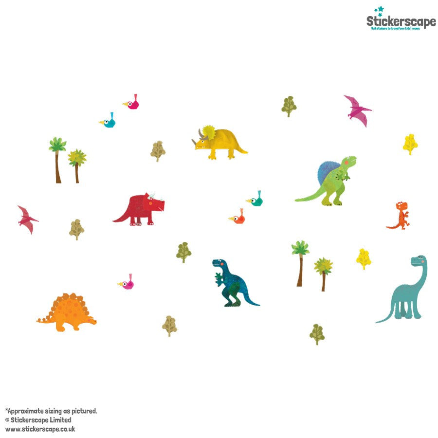 Friendly Dinosaurs Wall Stickers