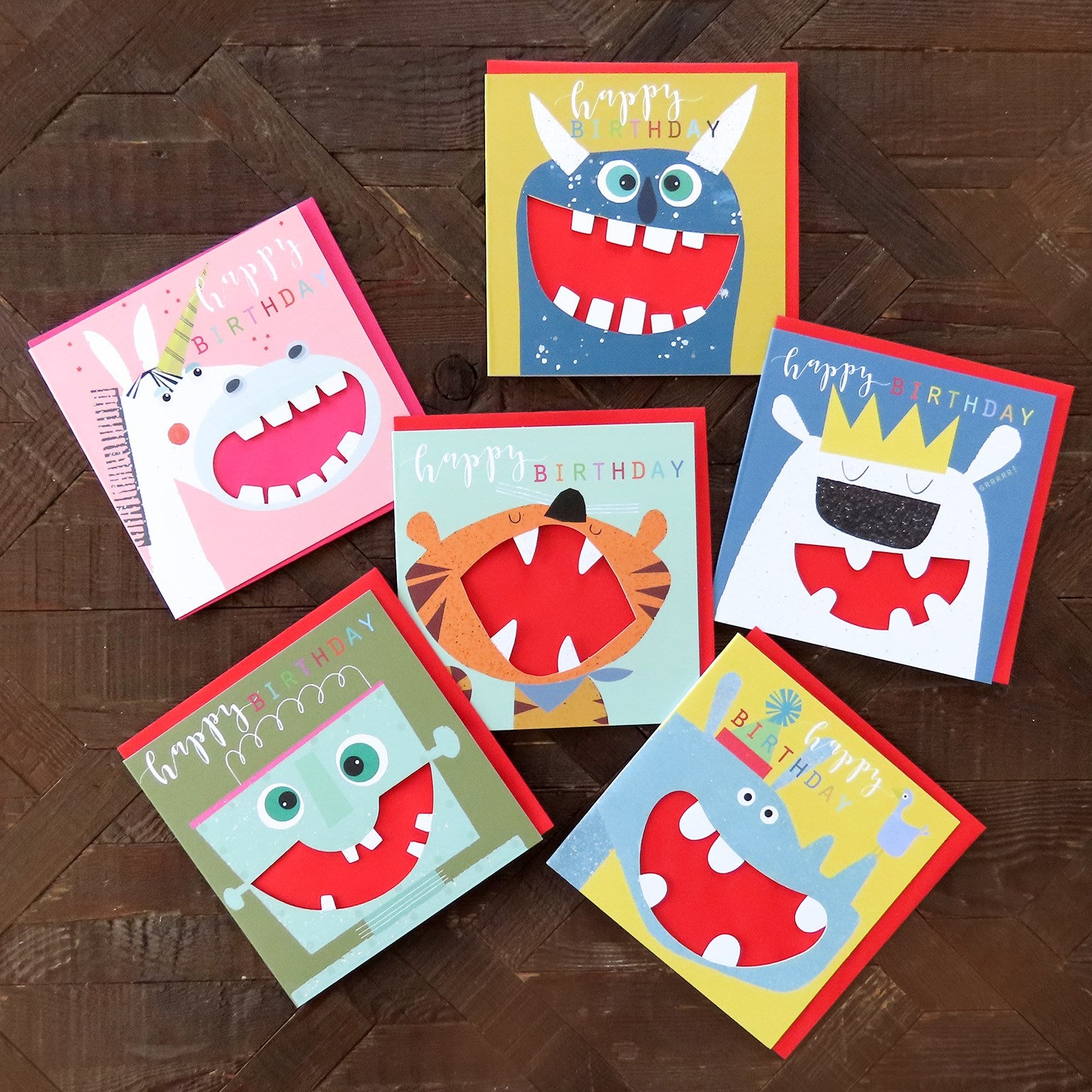 mixed mouthies greetings card pack