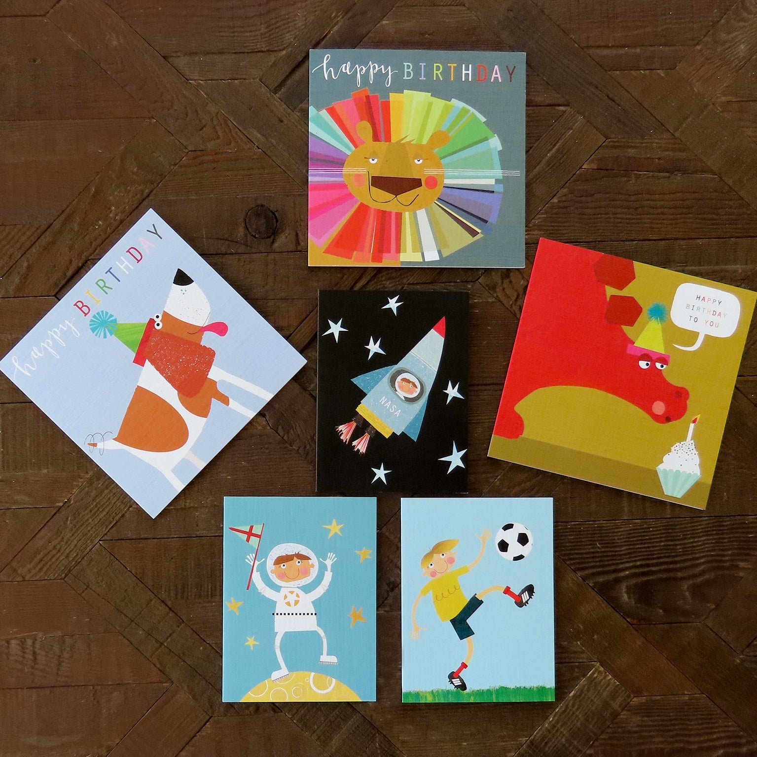 mixed boys' greetings card pack