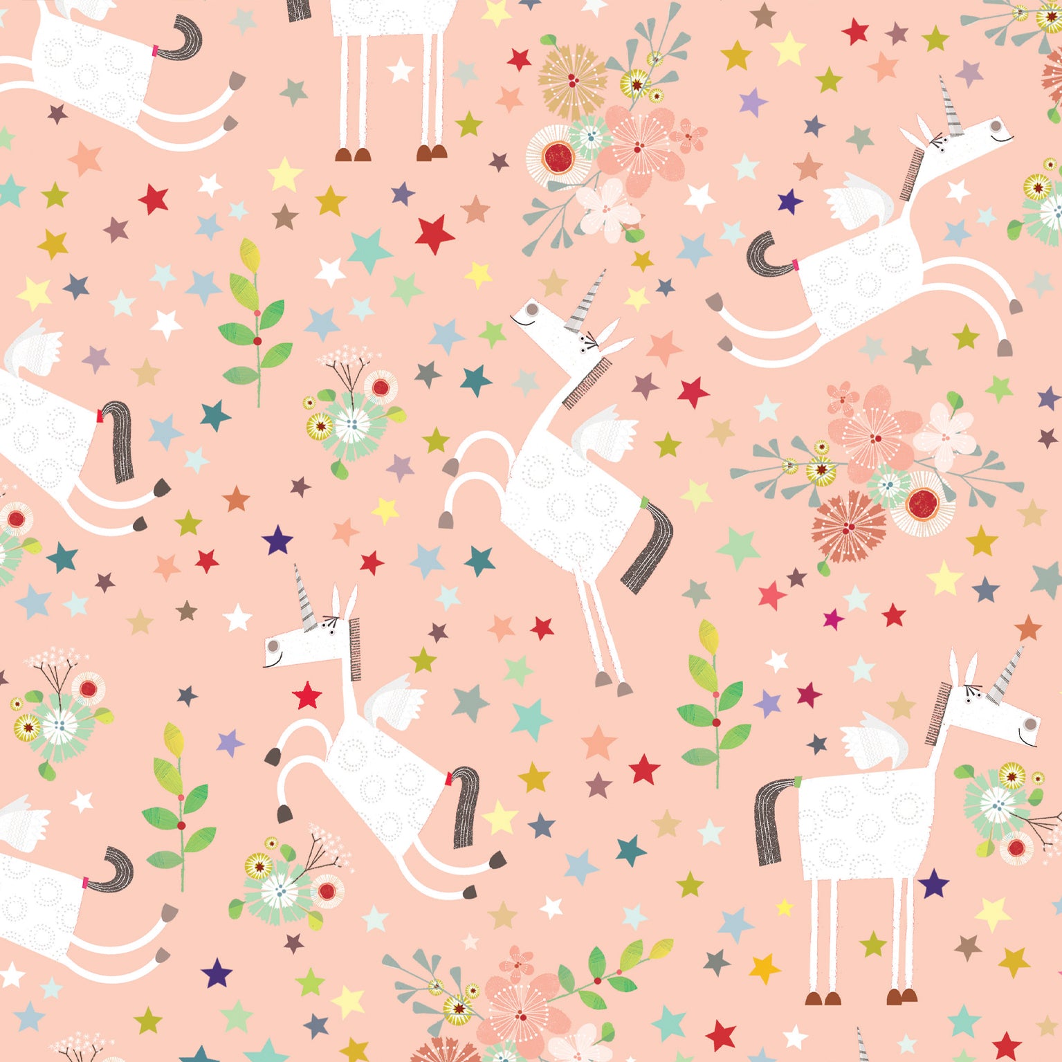 WP104 unicorn wrapping paper