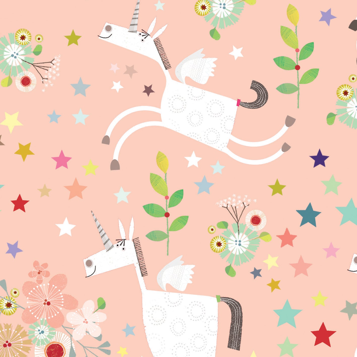 WP104 unicorn wrapping paper