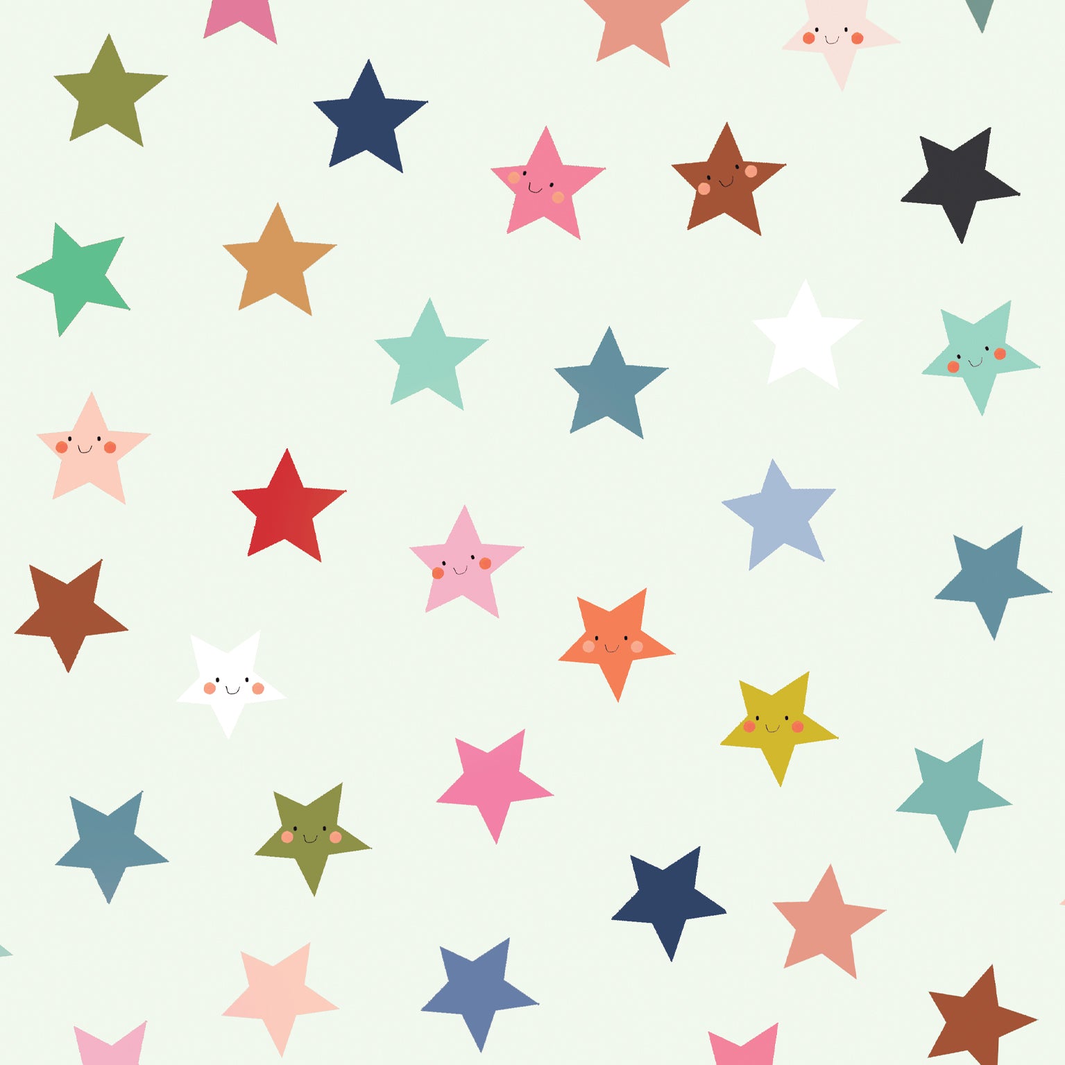 WP106 smiley stars wrapping paper