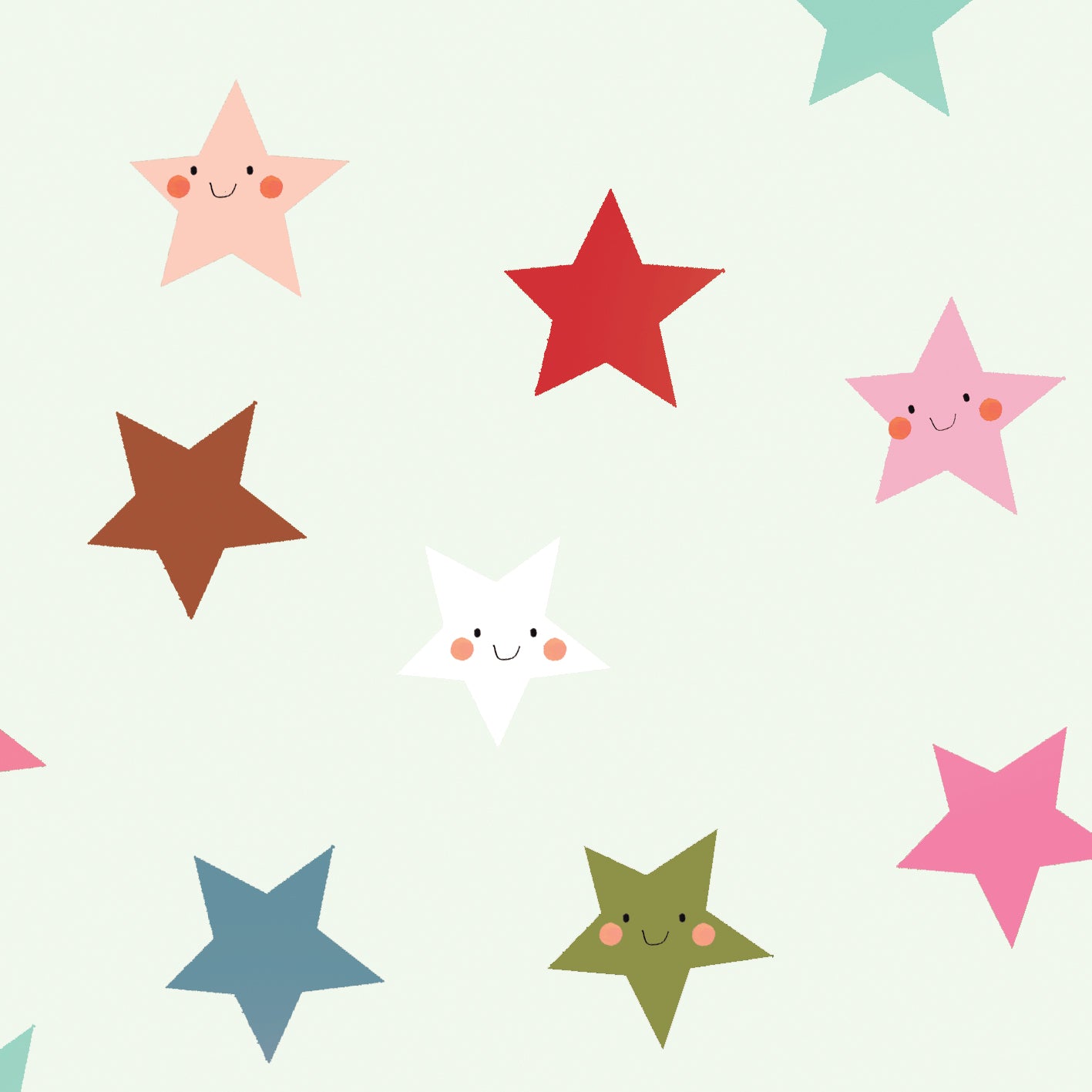 WP106 smiley stars wrapping paper