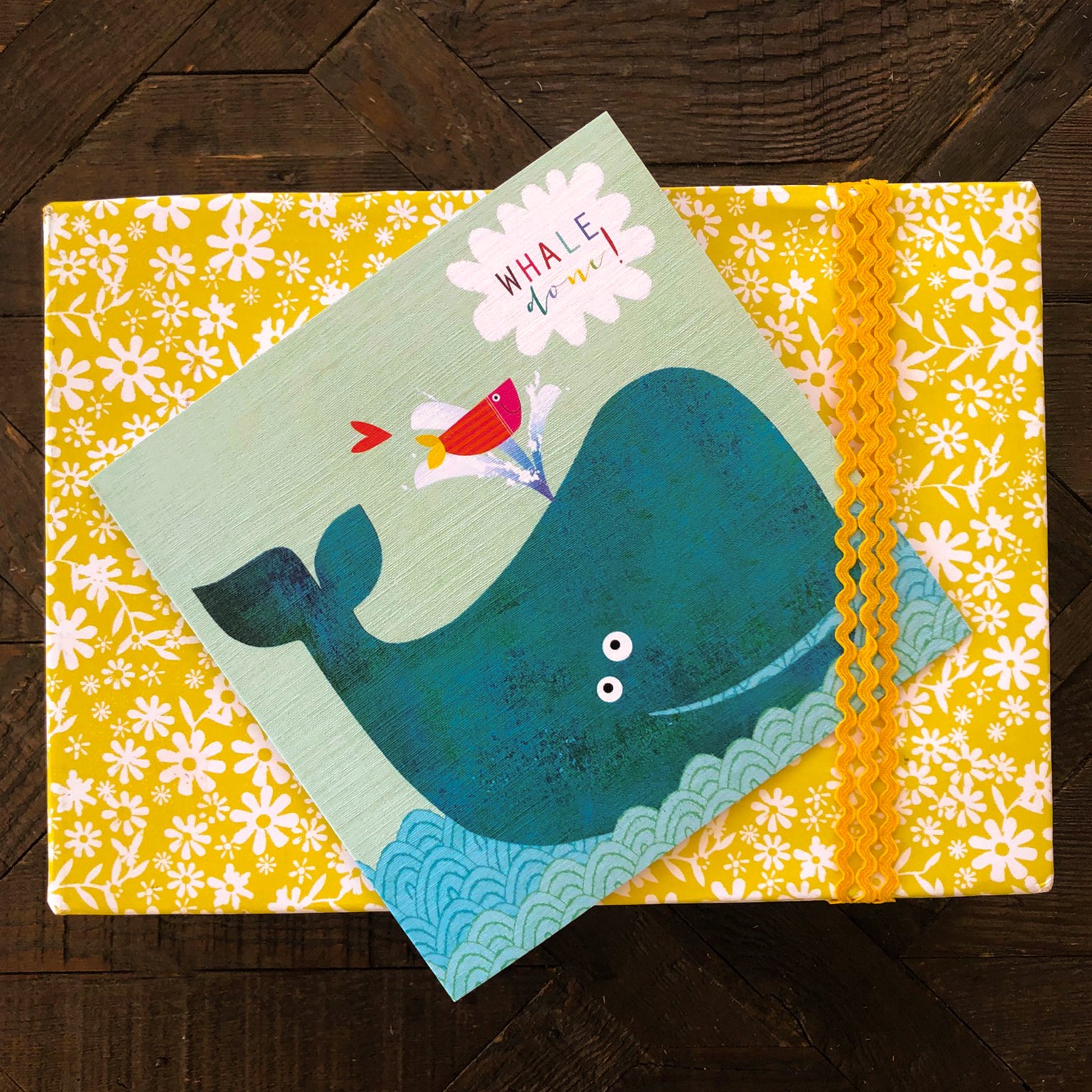 AA02 whale done greetings card