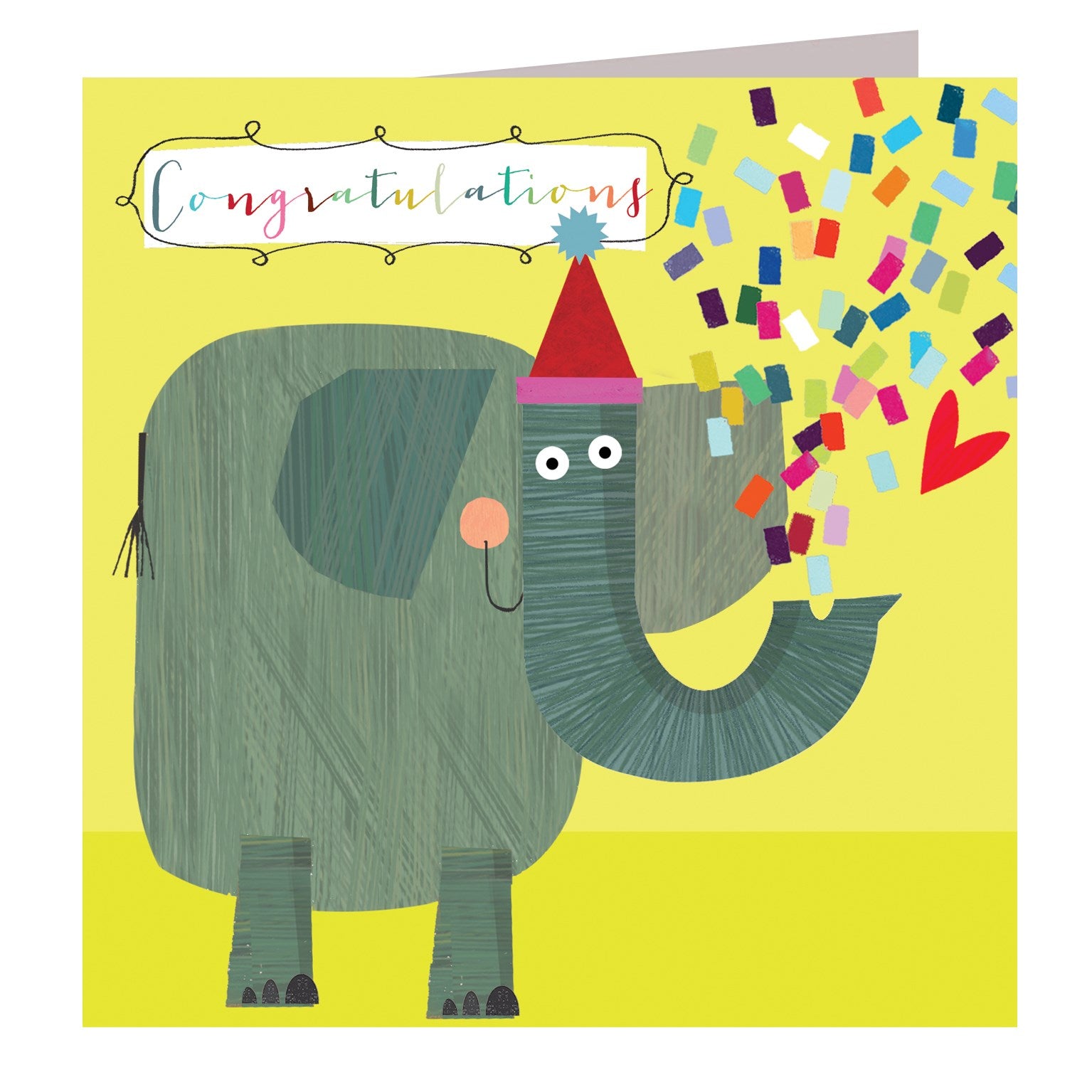 AA08 congratulations elephant greetings card