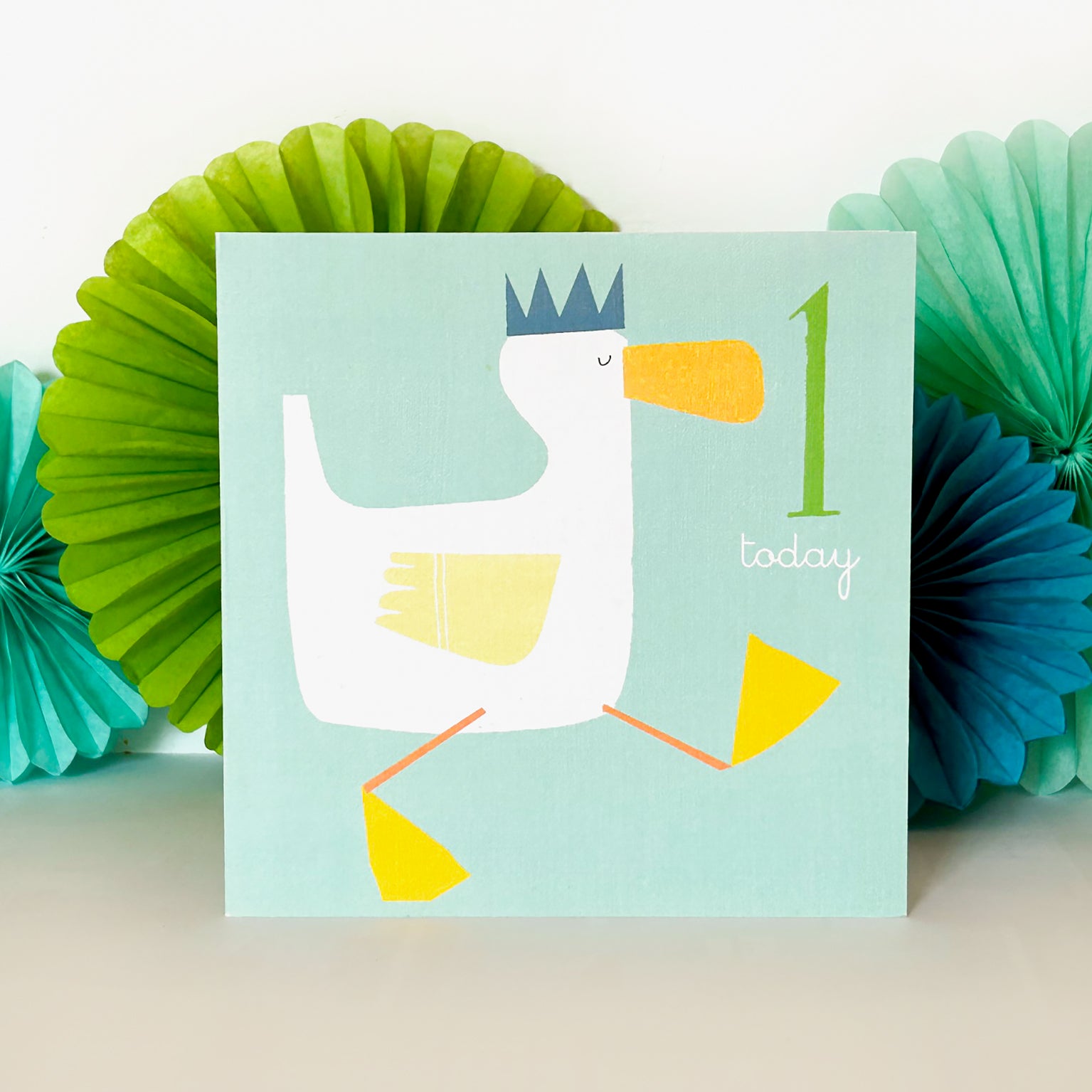 AC01 duckling 1st birthday card