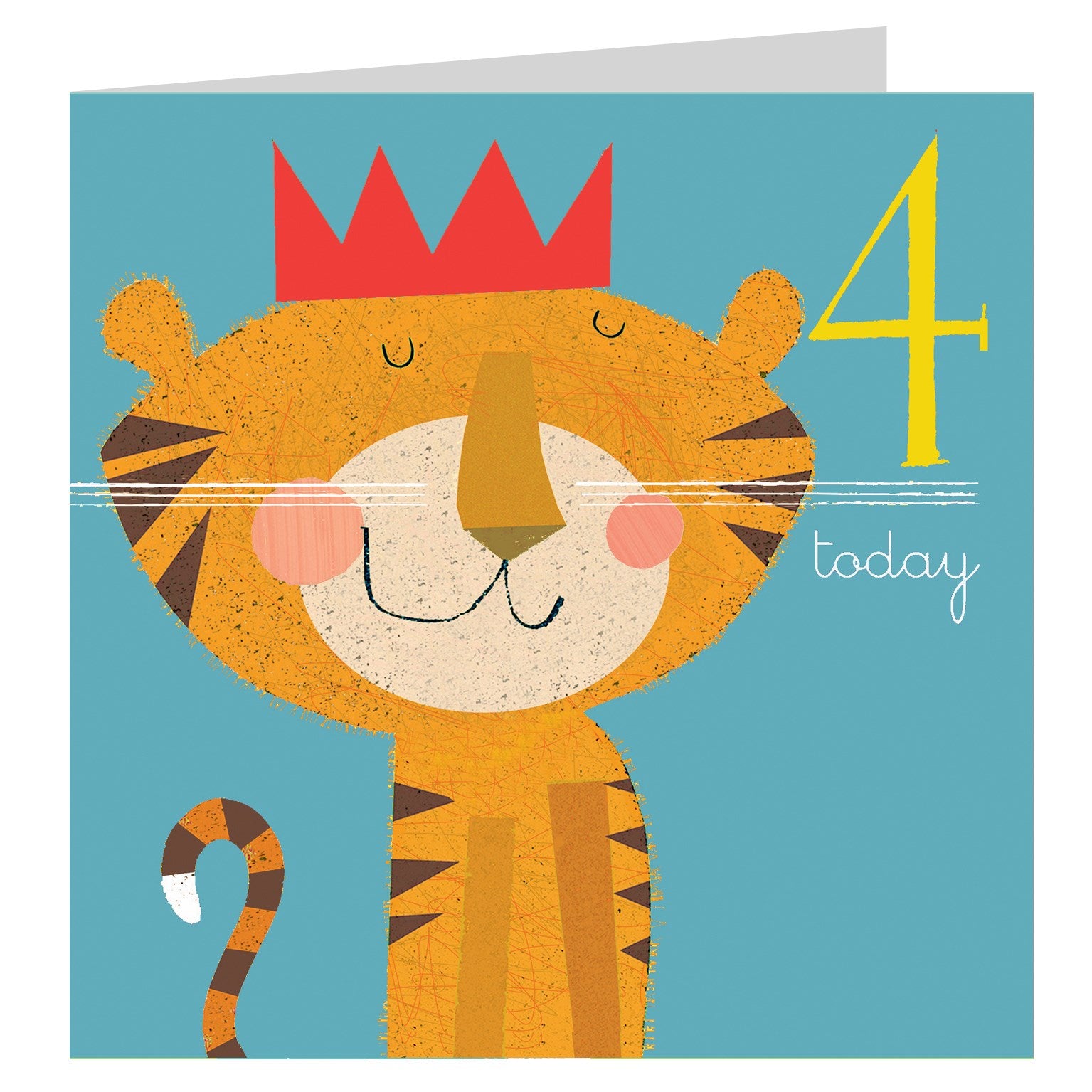 AC04 tiger 4th birthday card