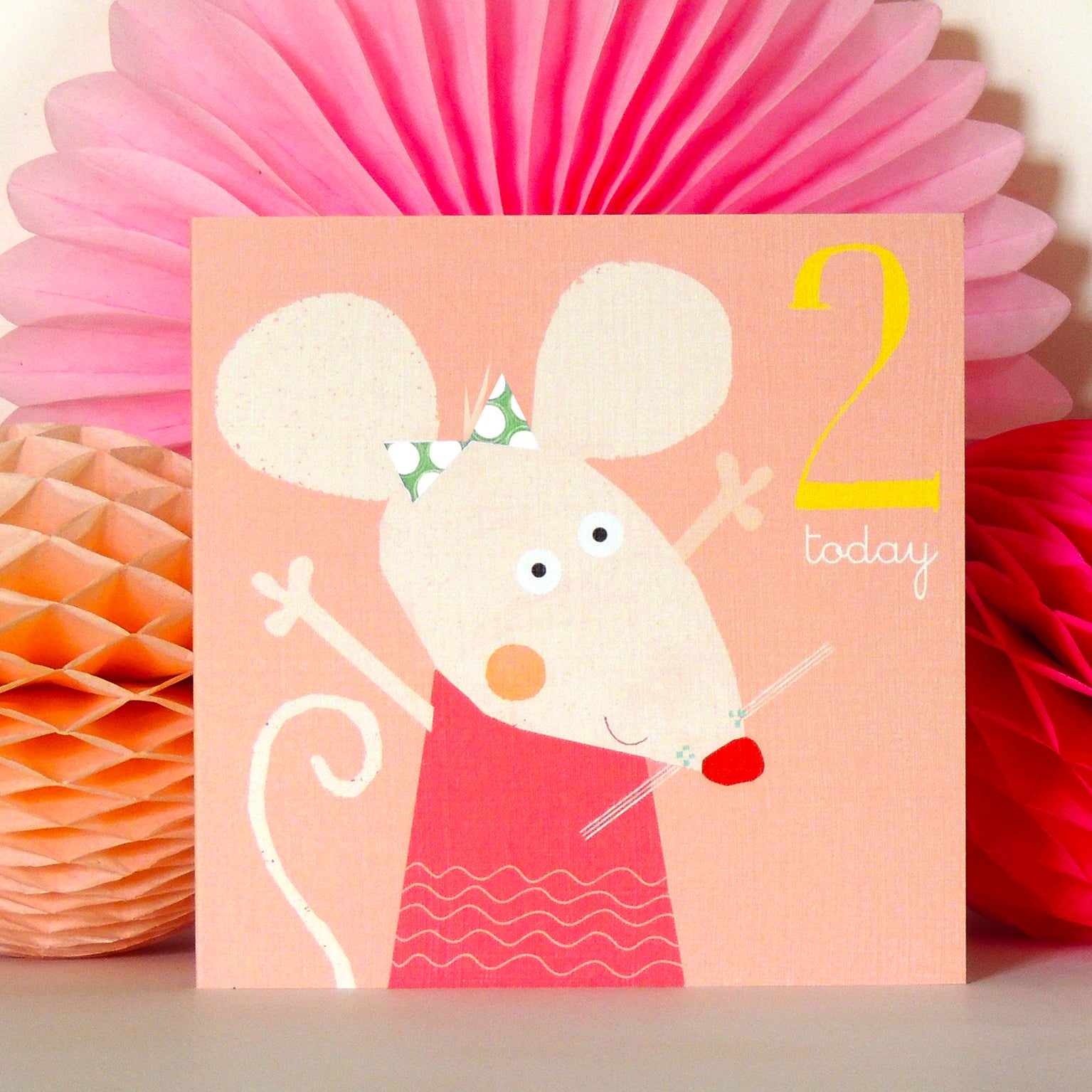 AC08 mouse 2nd birthday card