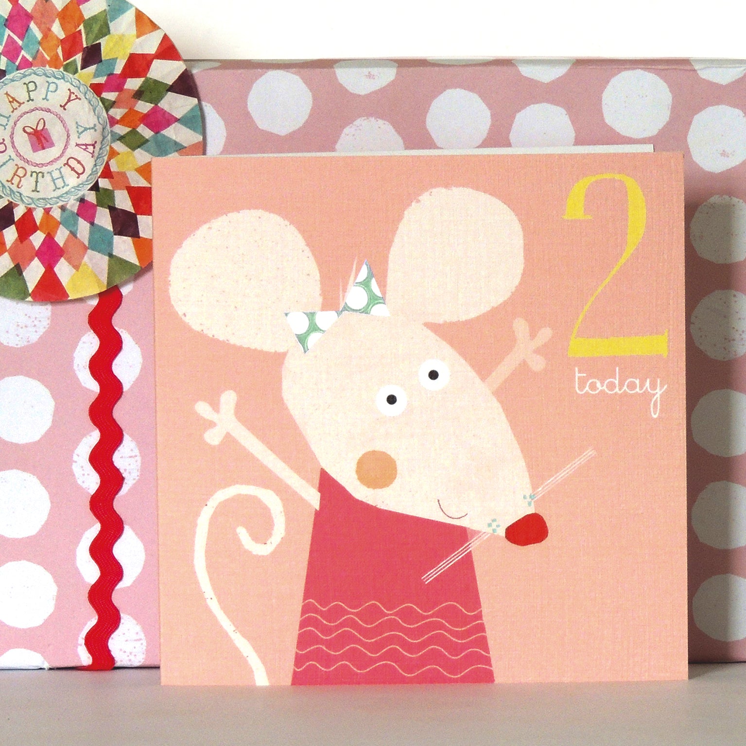 AC08 mouse 2nd birthday card