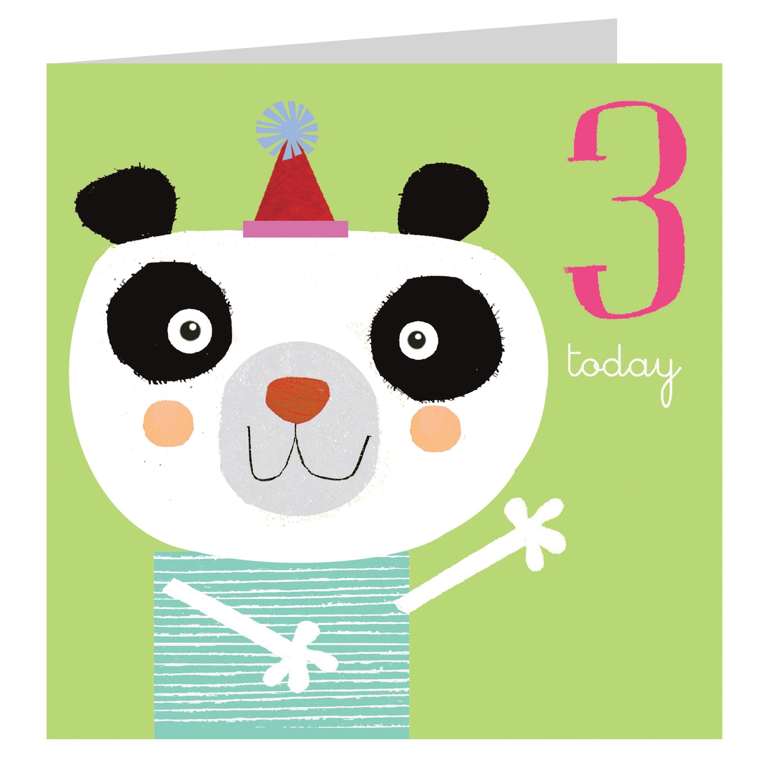 AC09 panda 3rd birthday card