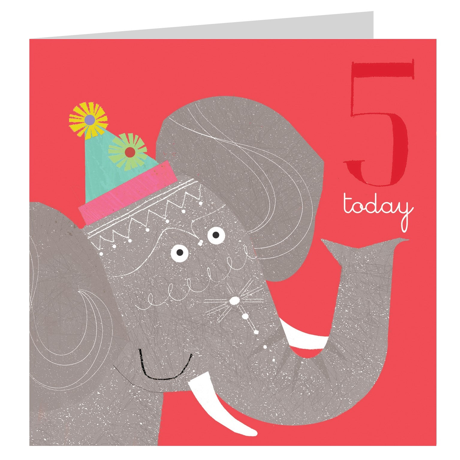 AC11 elephant 5th birthday card