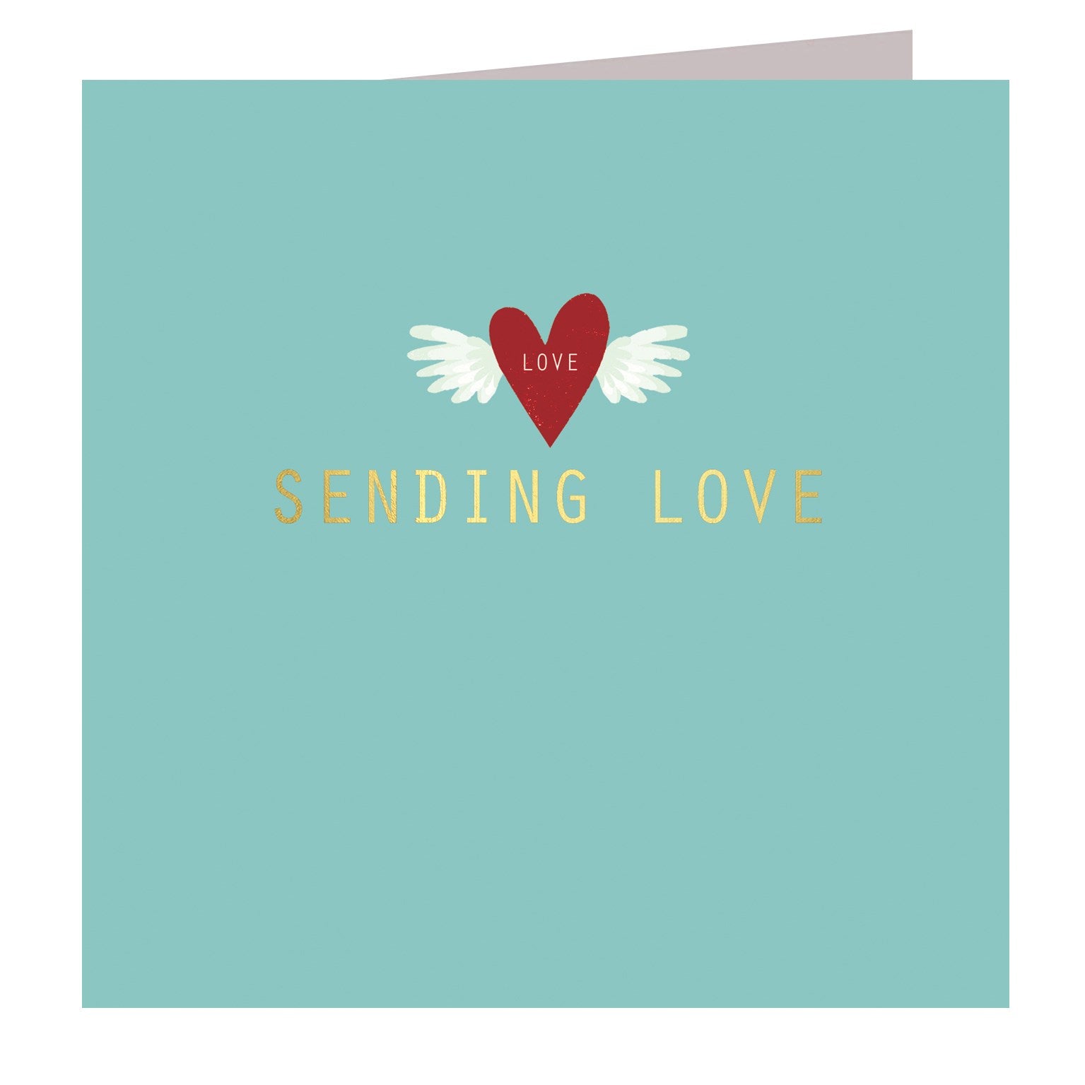 AH02 gold foiled sending love card