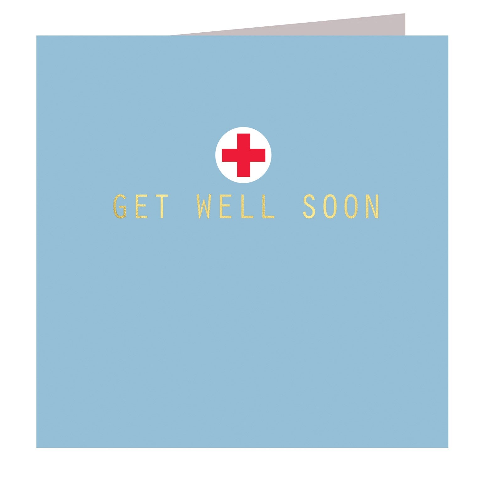 AH03 gold foiled get well soon card