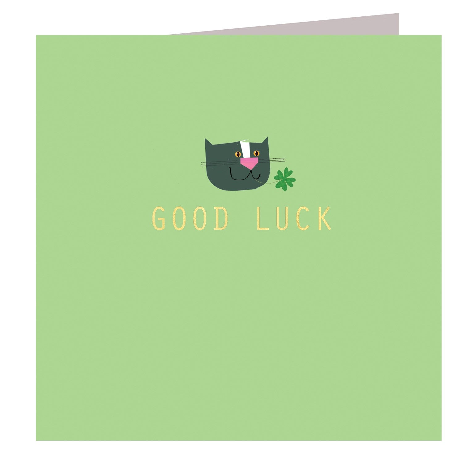 AH05 gold foiled good luck card