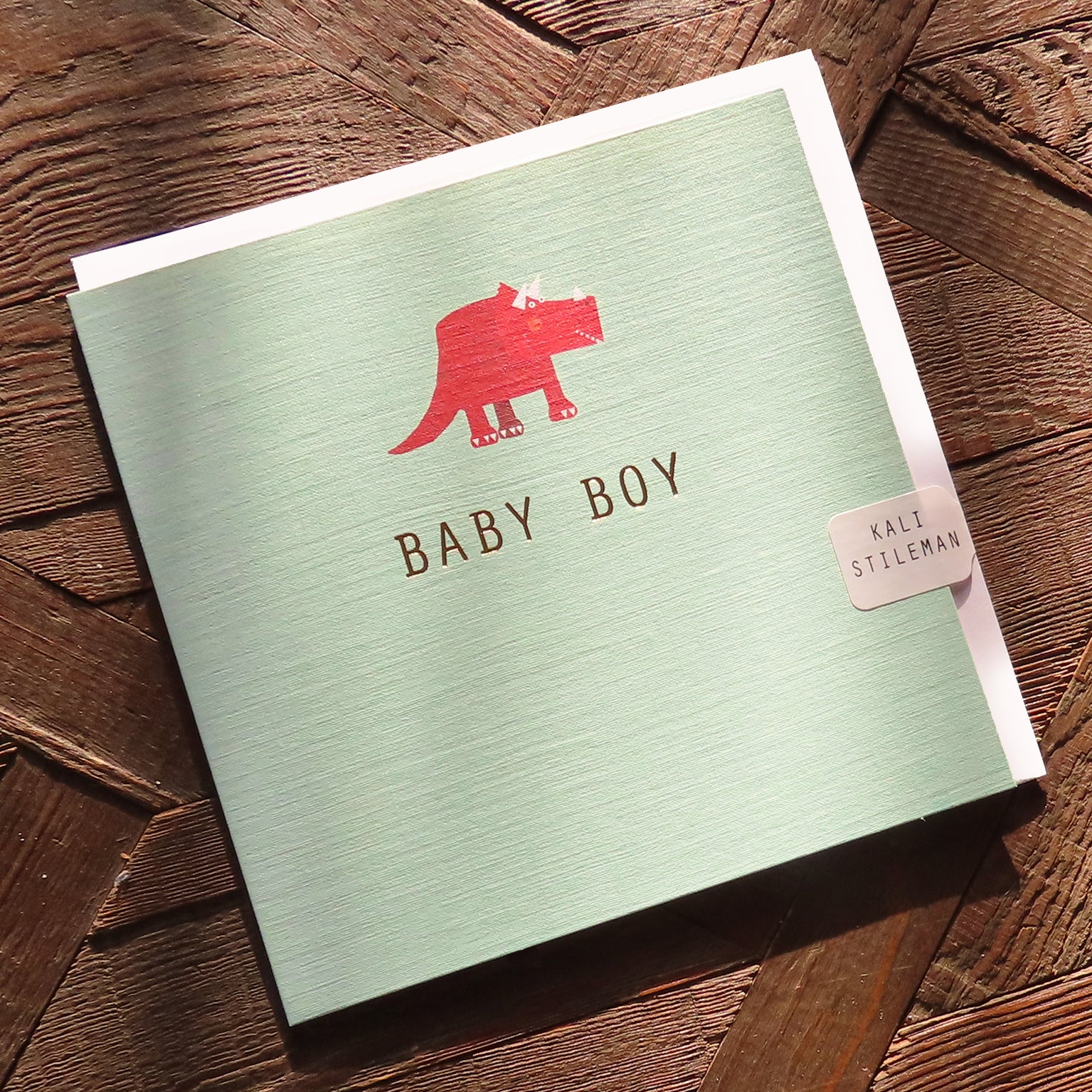 AH07 gold foiled baby boy card