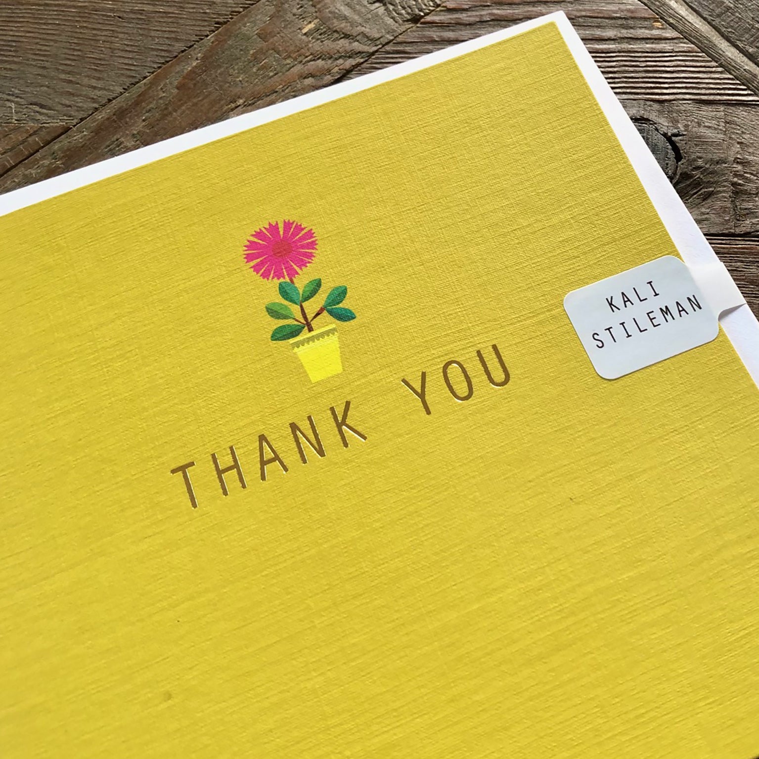 AH09 gold foiled thank you card