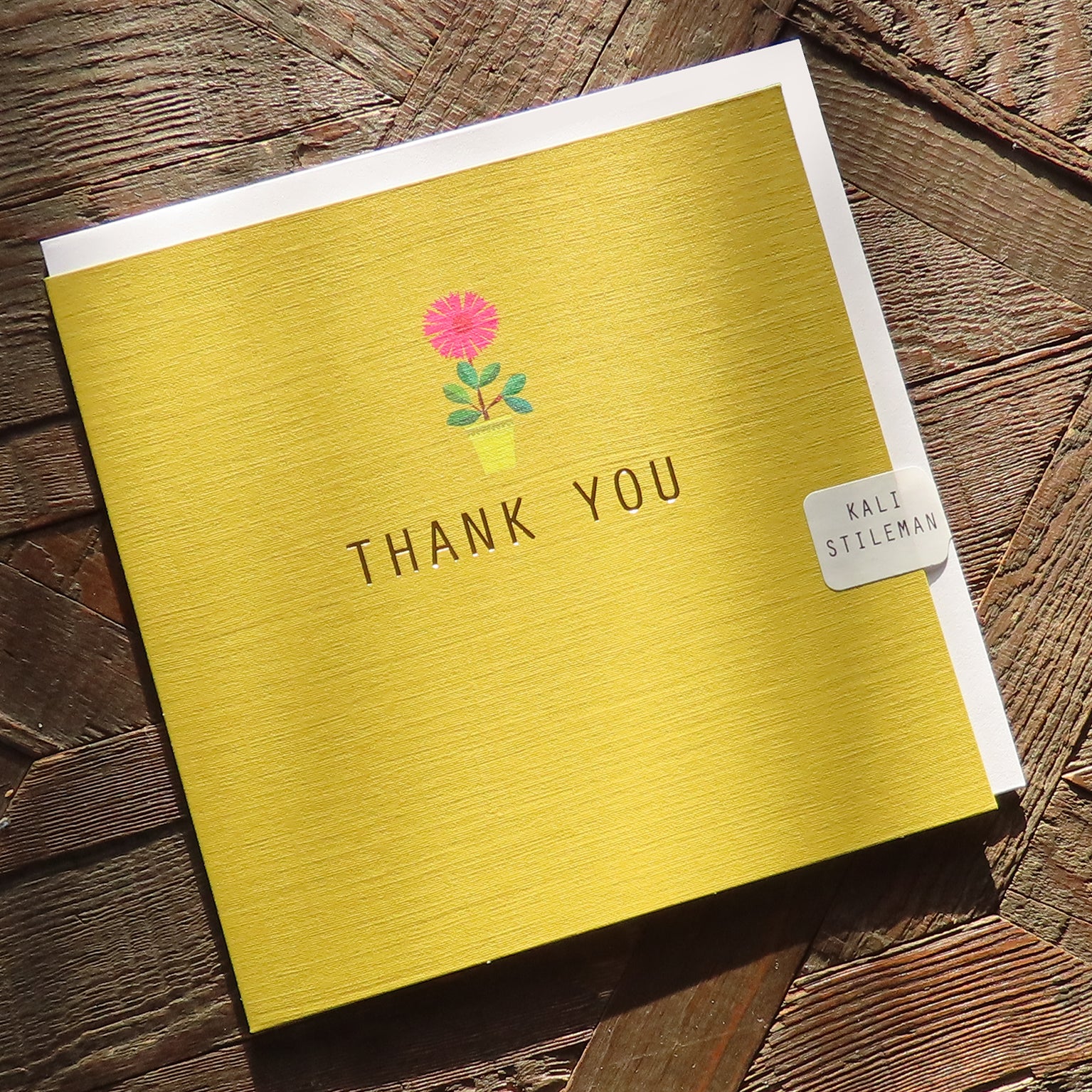 AH09 gold foiled thank you card