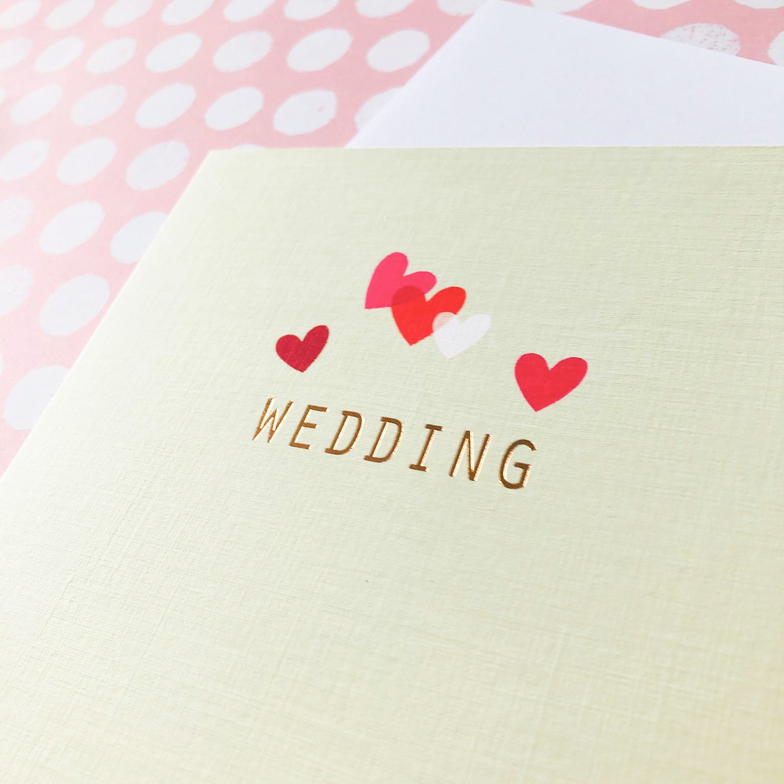 AH12 gold foiled wedding card