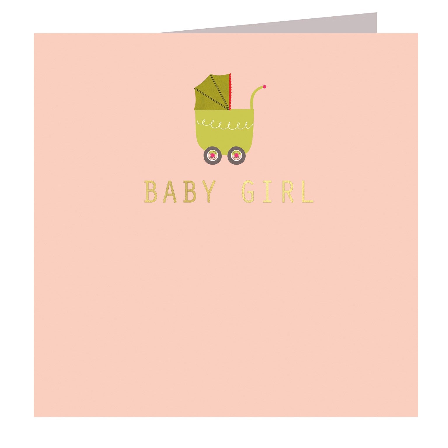 AH13 gold foiled baby girl card