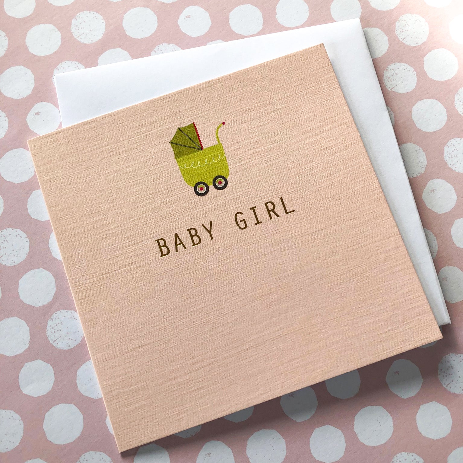 AH13 gold foiled baby girl card