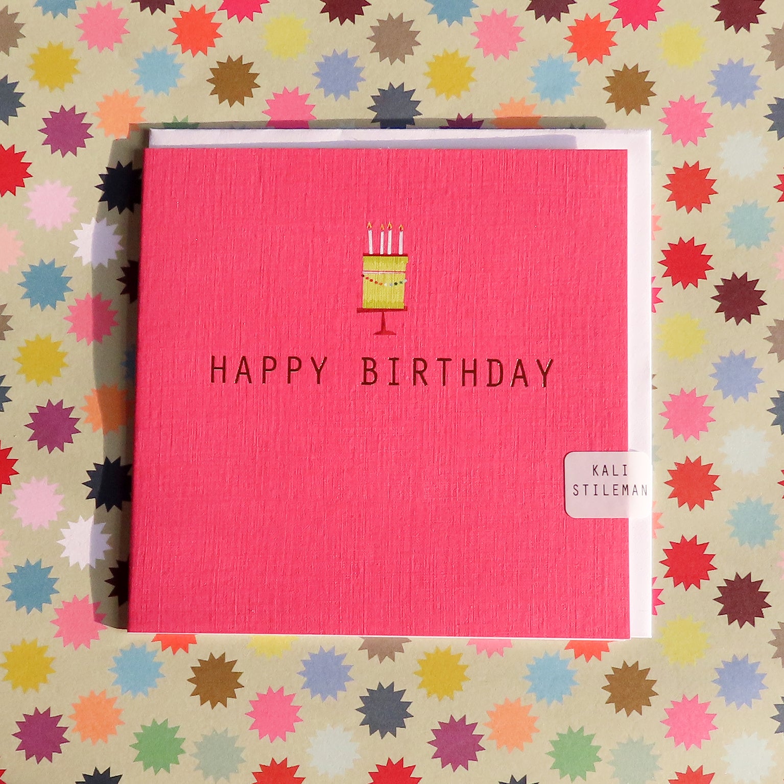 AH15 gold foiled birthday cake card