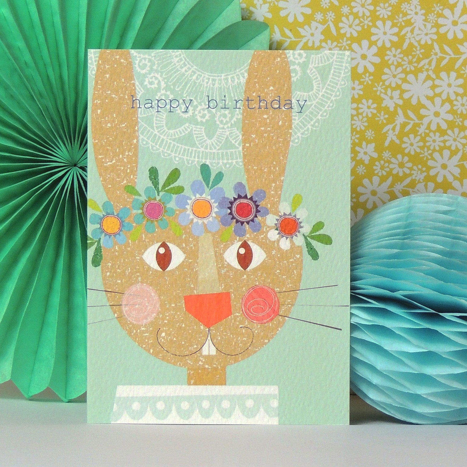 AS14 rabbit happy birthday card