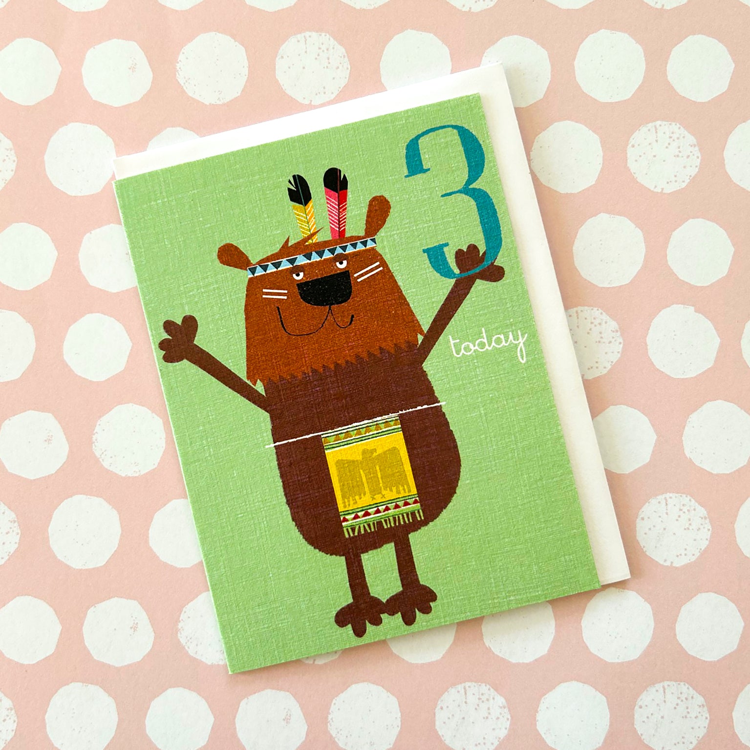 mini bear 3rd birthday card