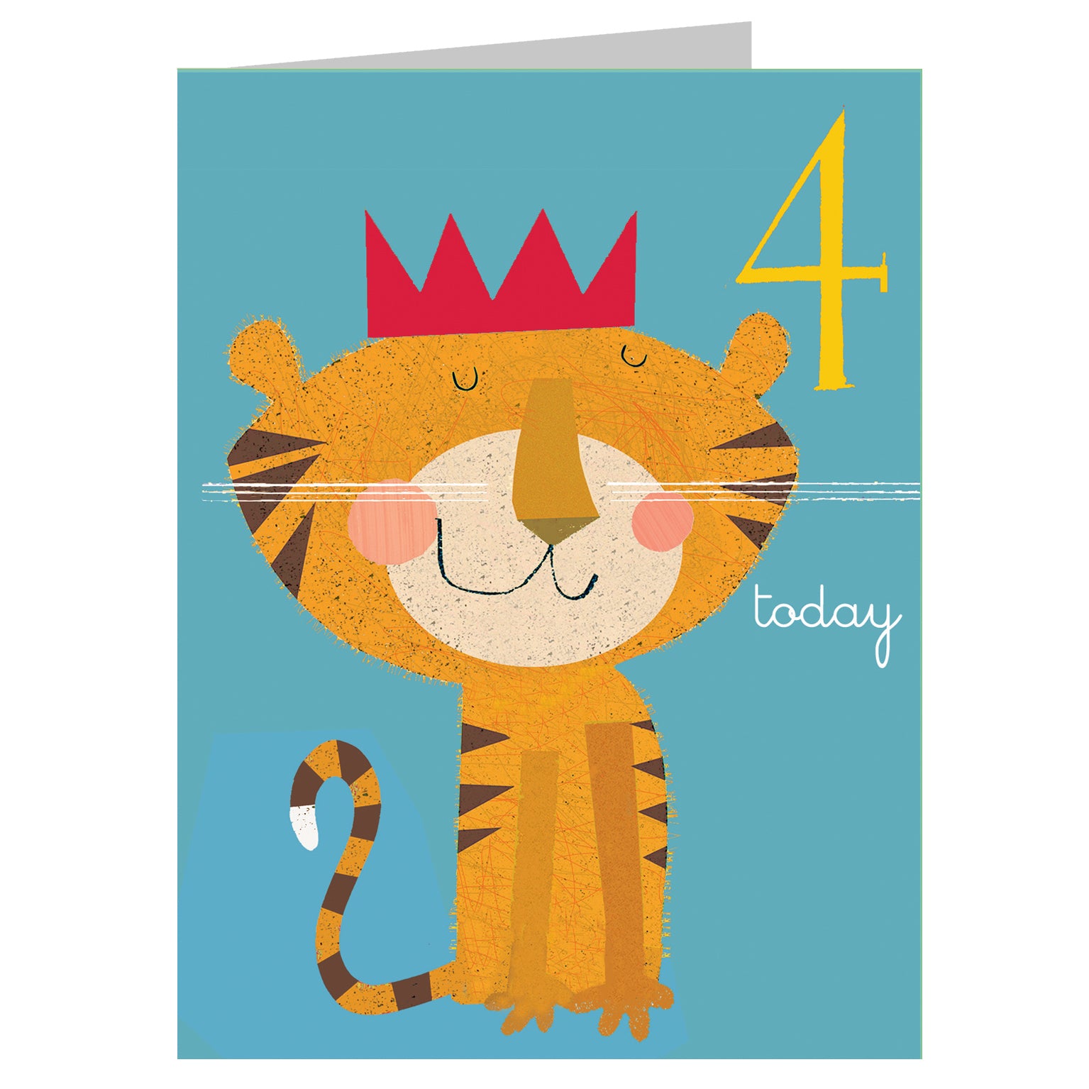 mini tiger 4th birthday card