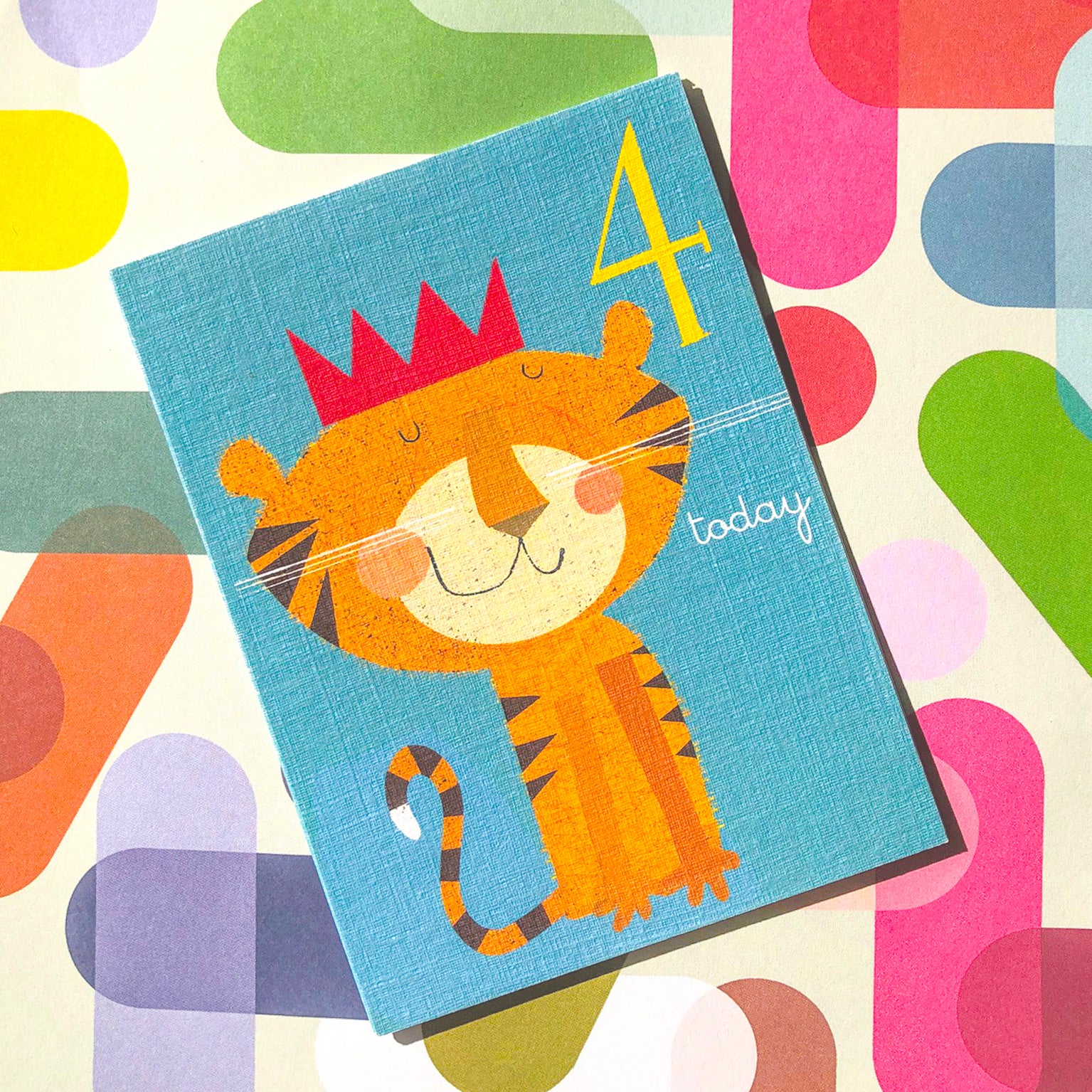 mini tiger 4th birthday card