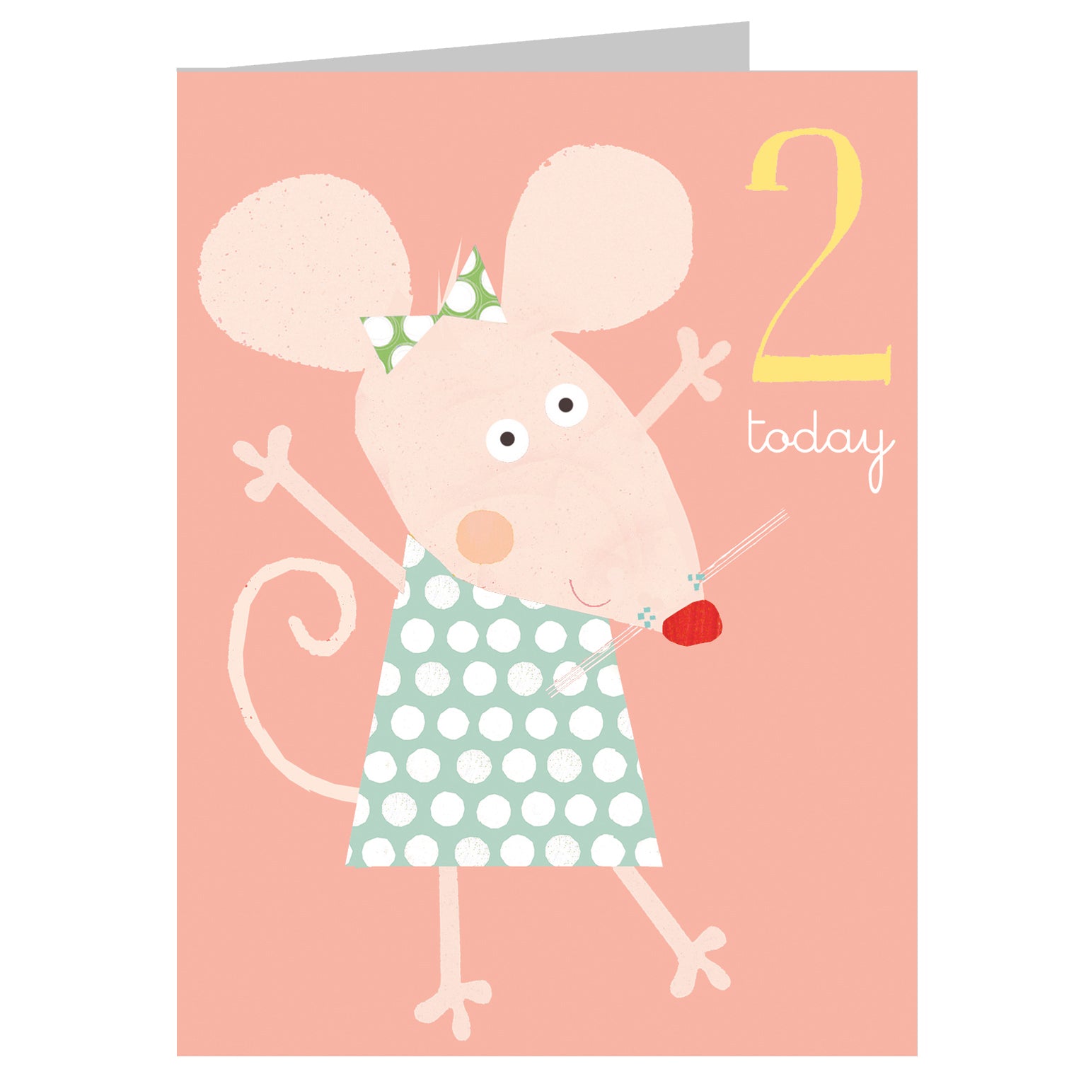 mini mouse 2nd birthday card