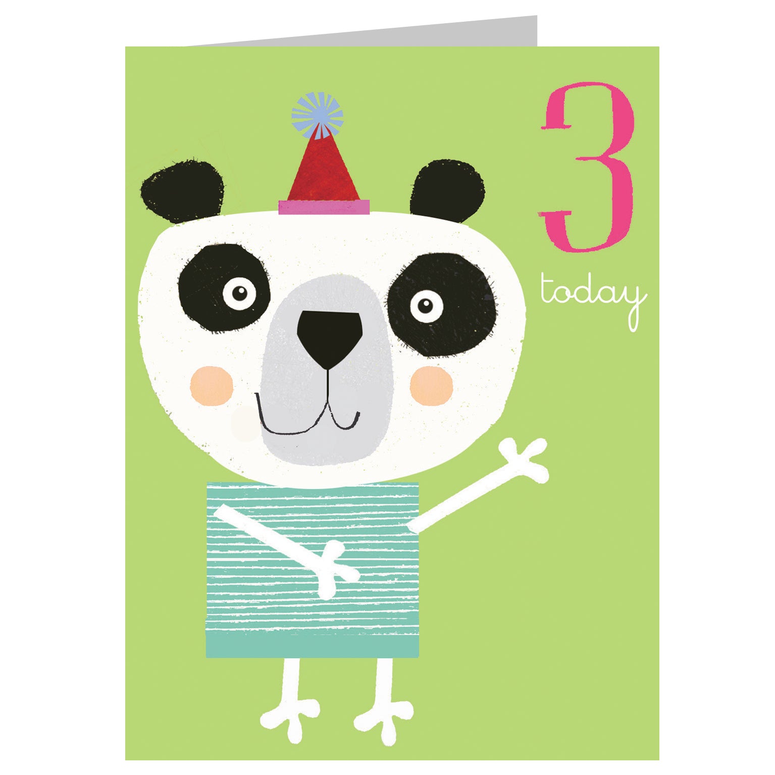 mini panda 3rd birthday card