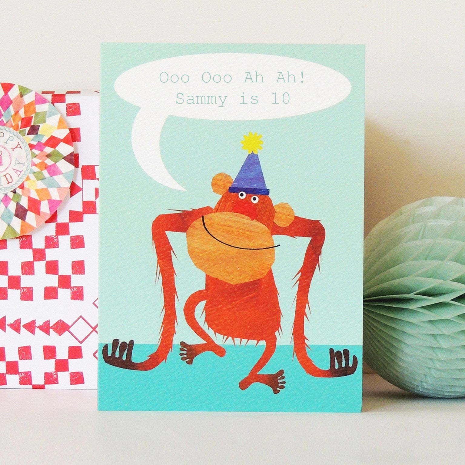 personalised orangutan card