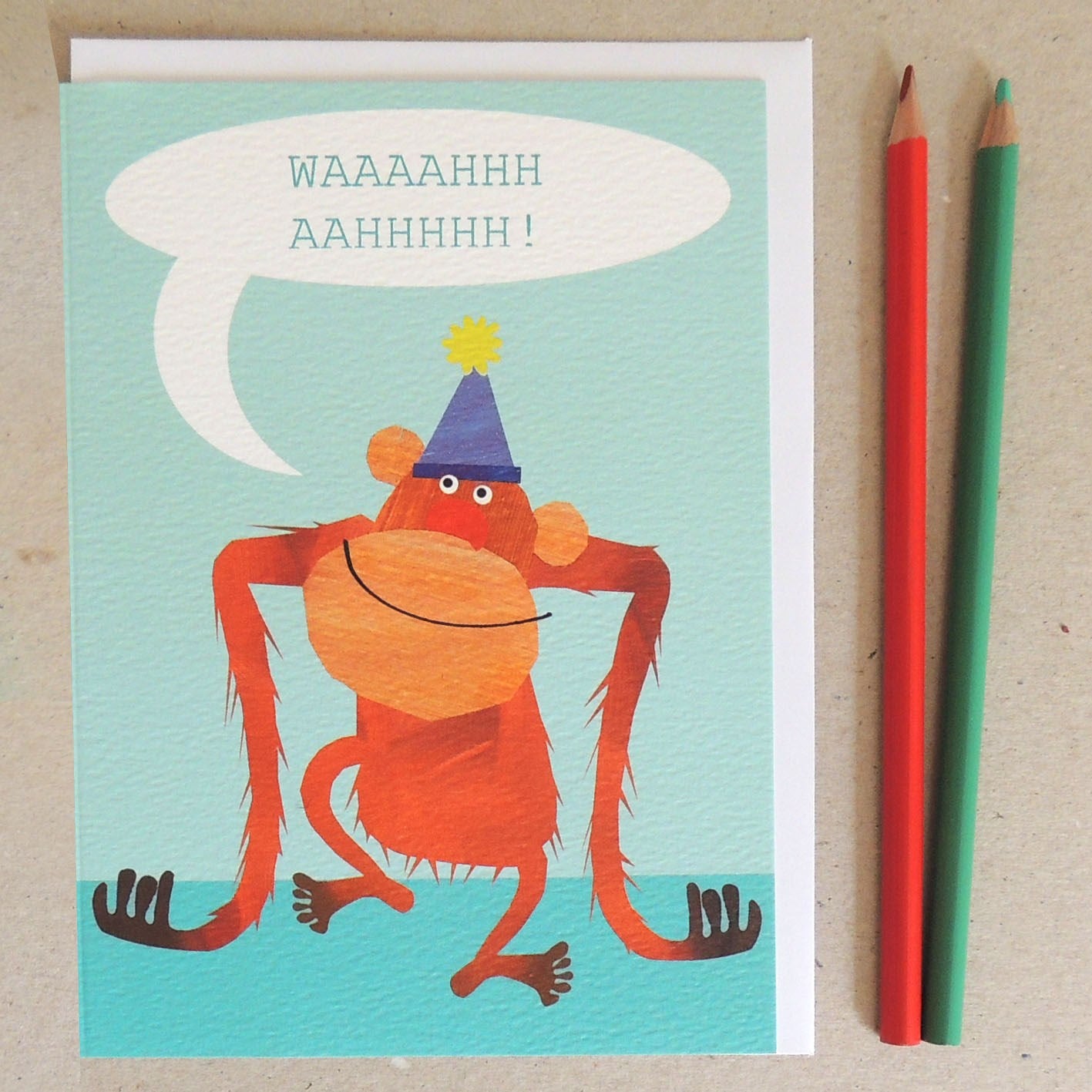 personalised orangutan card