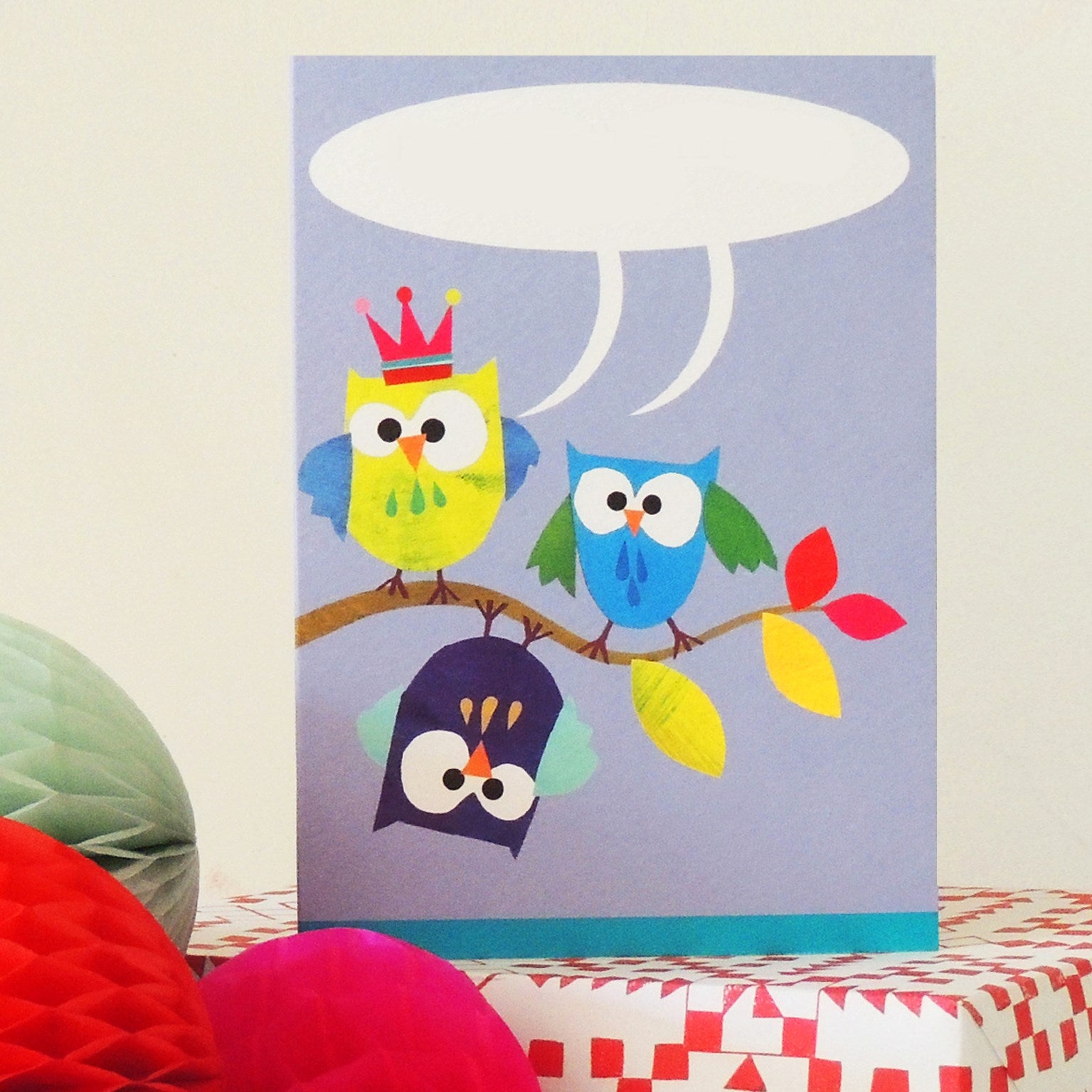 personalised owls card