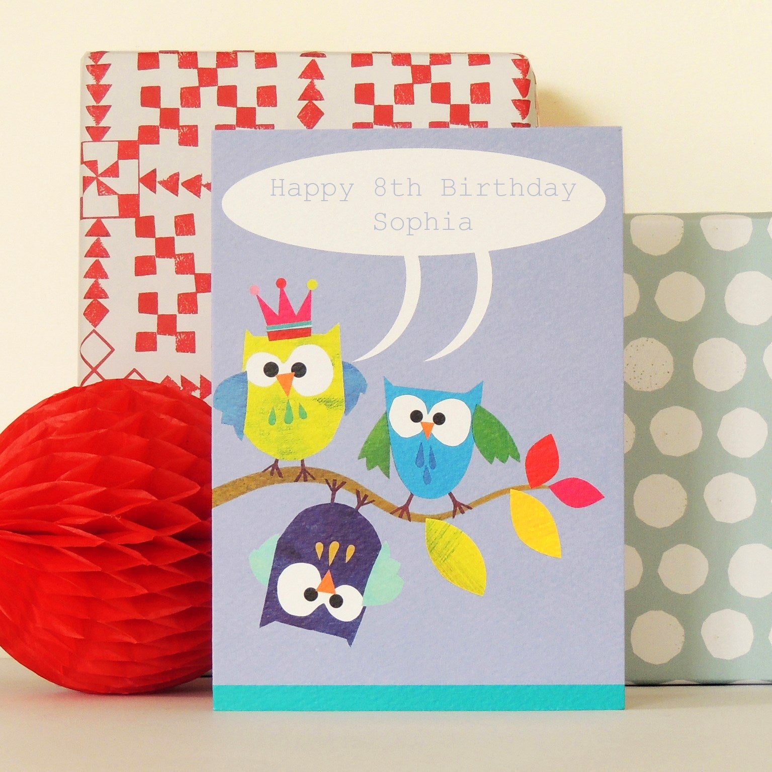 personalised owls card