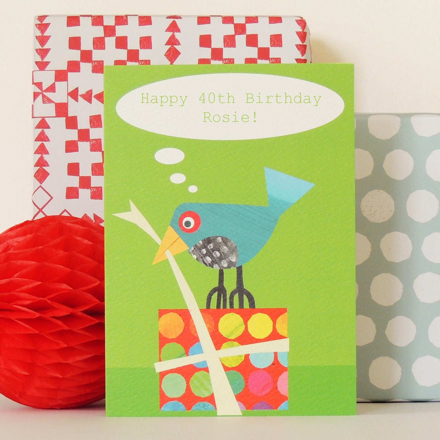 personalised bird card