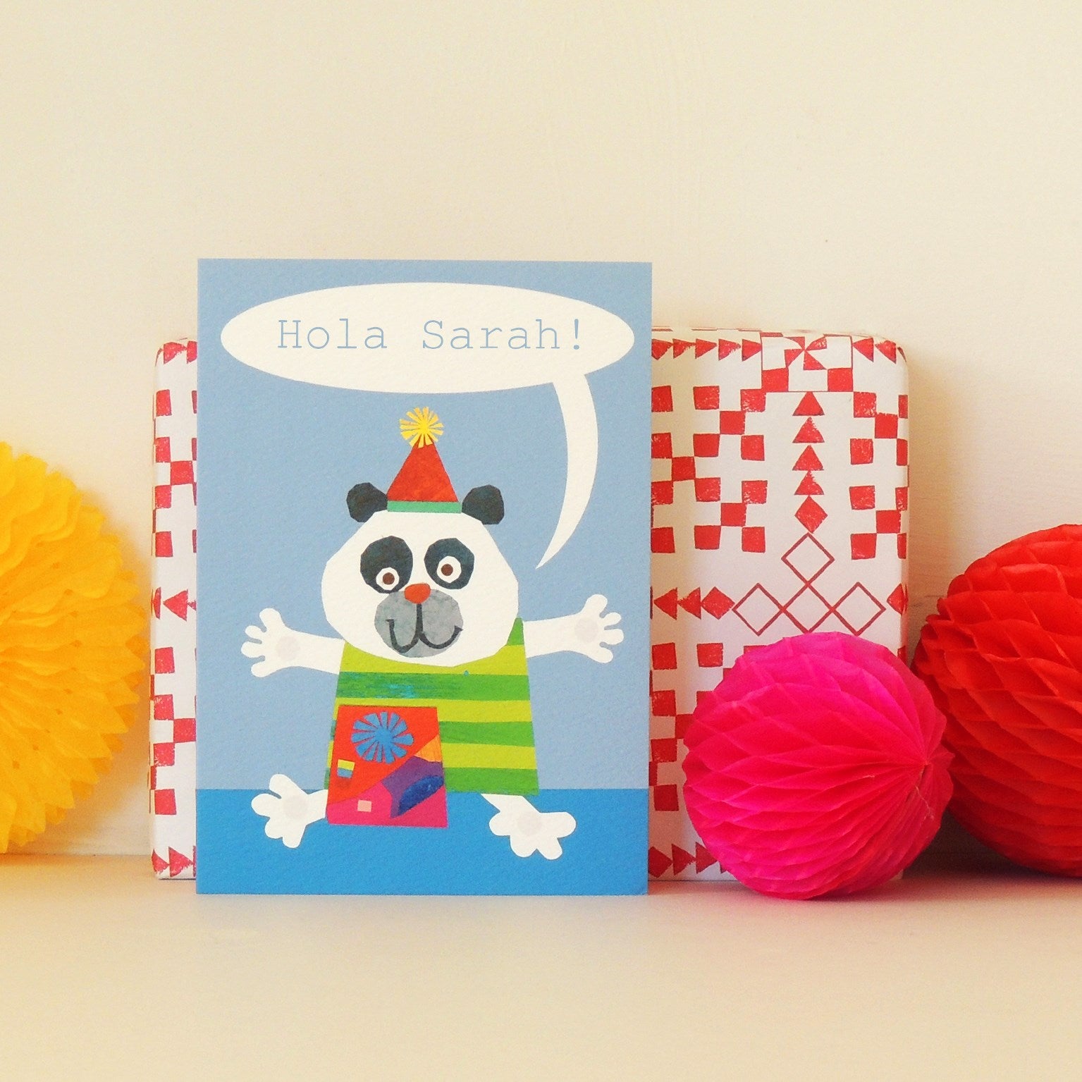 personalised panda card