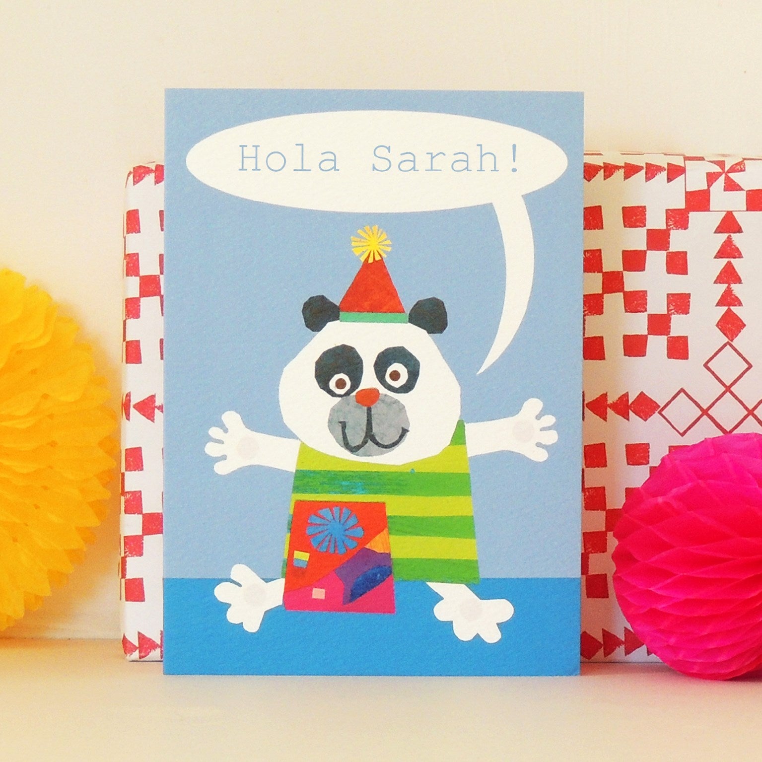 personalised panda card