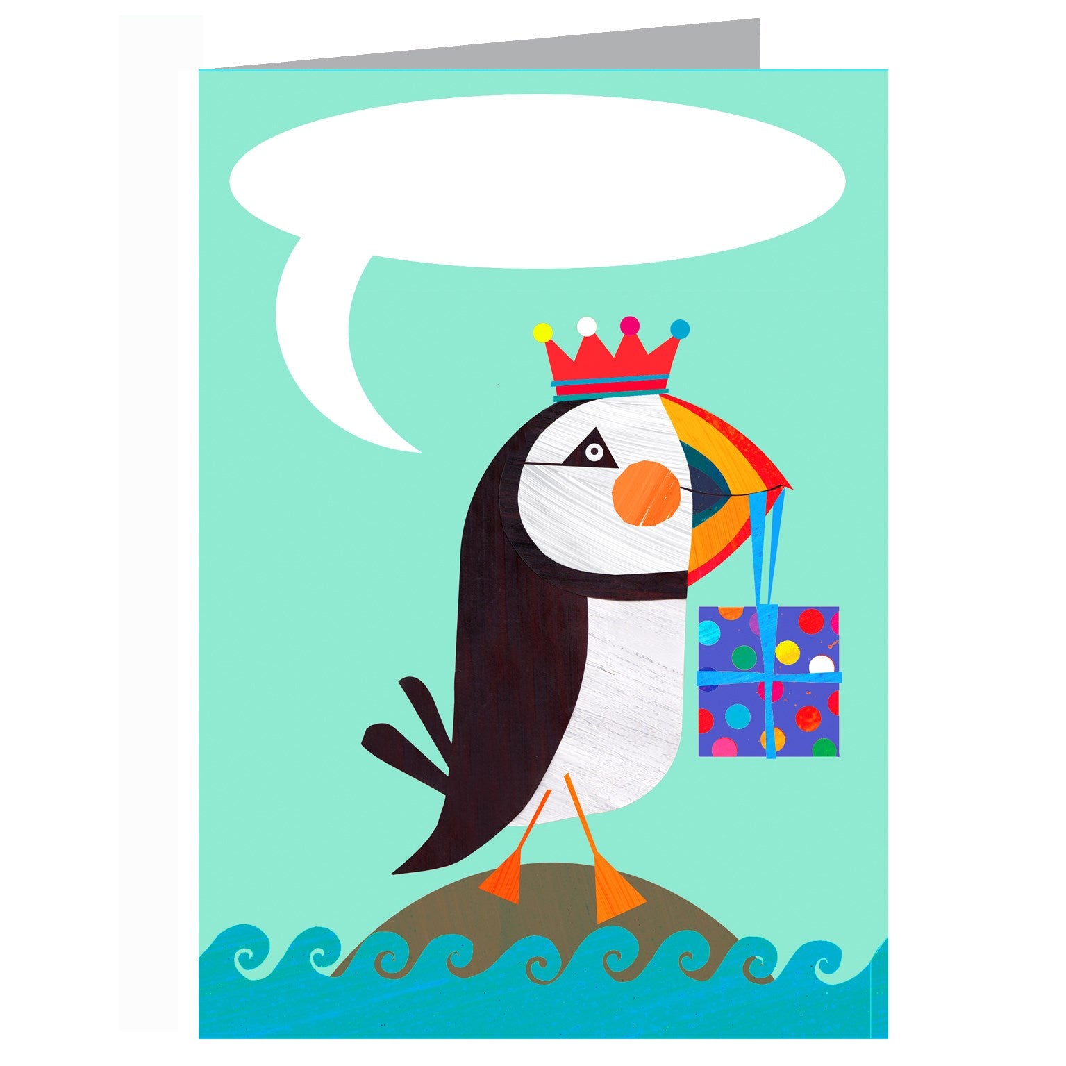 BB15 personalised puffin card