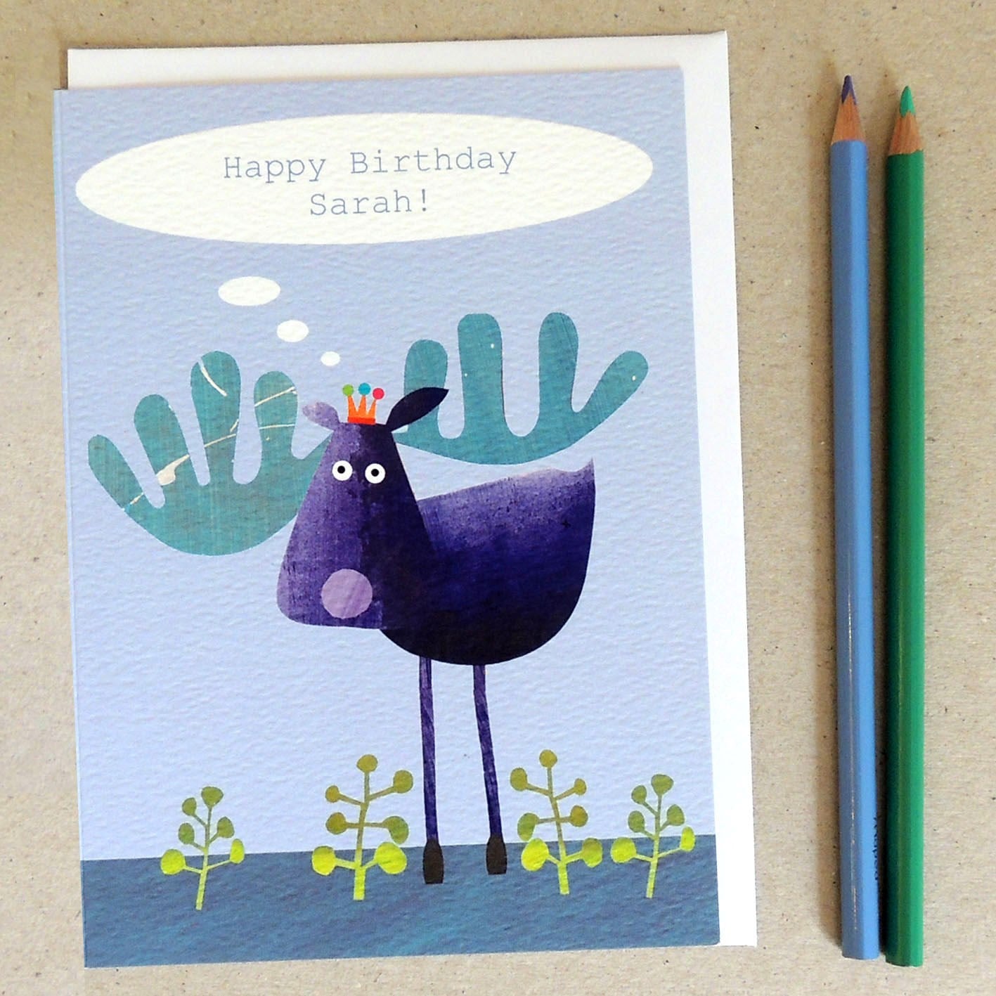 personalised moose card