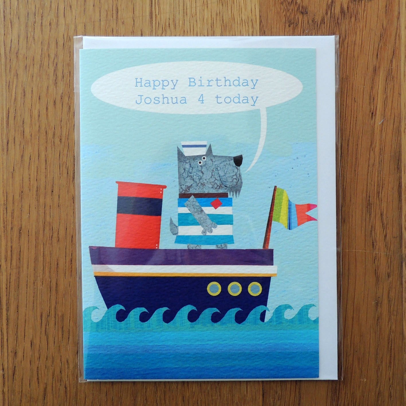 personalised dog boat card