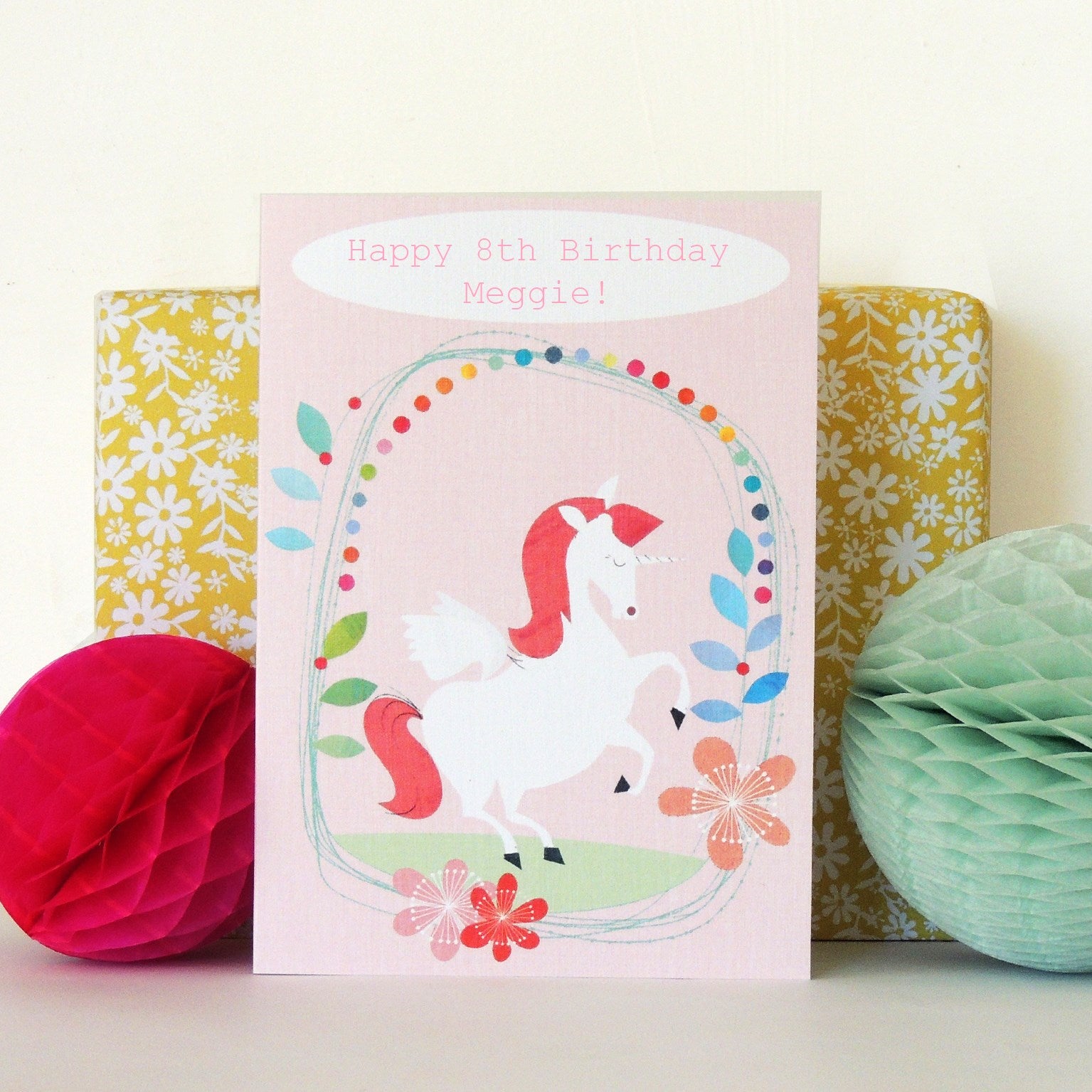 personalised unicorn card