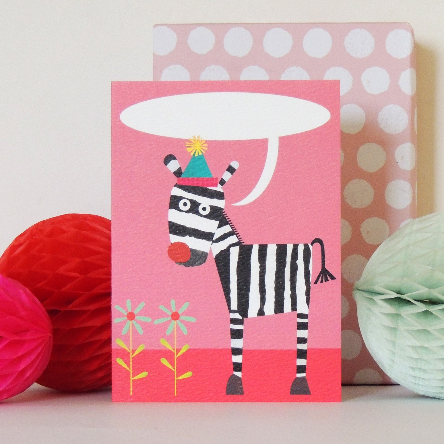 personalised zebra card