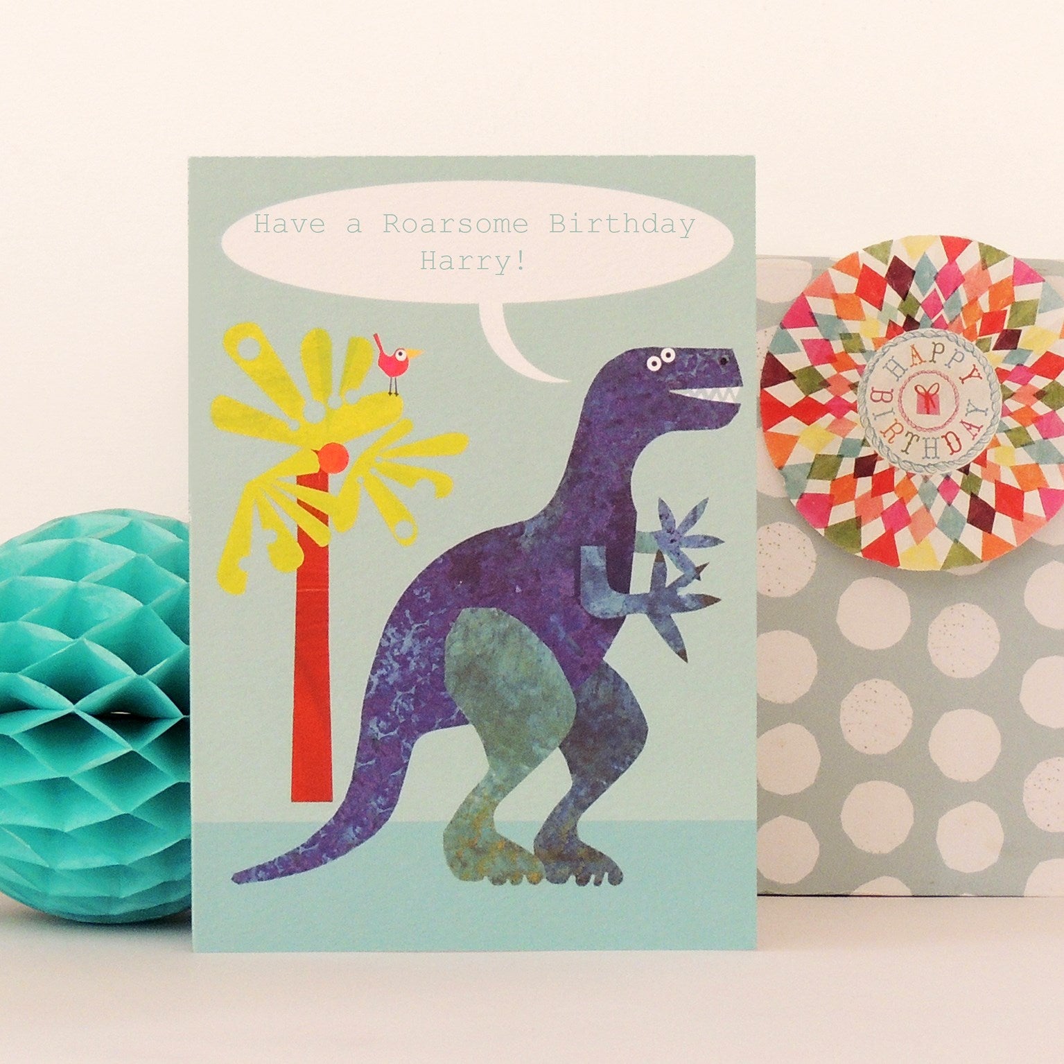 personalised dinosaur card