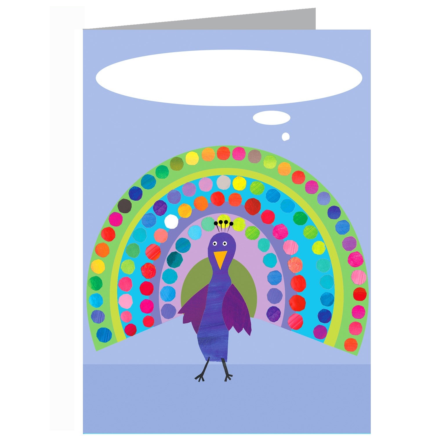 personalised peacock card