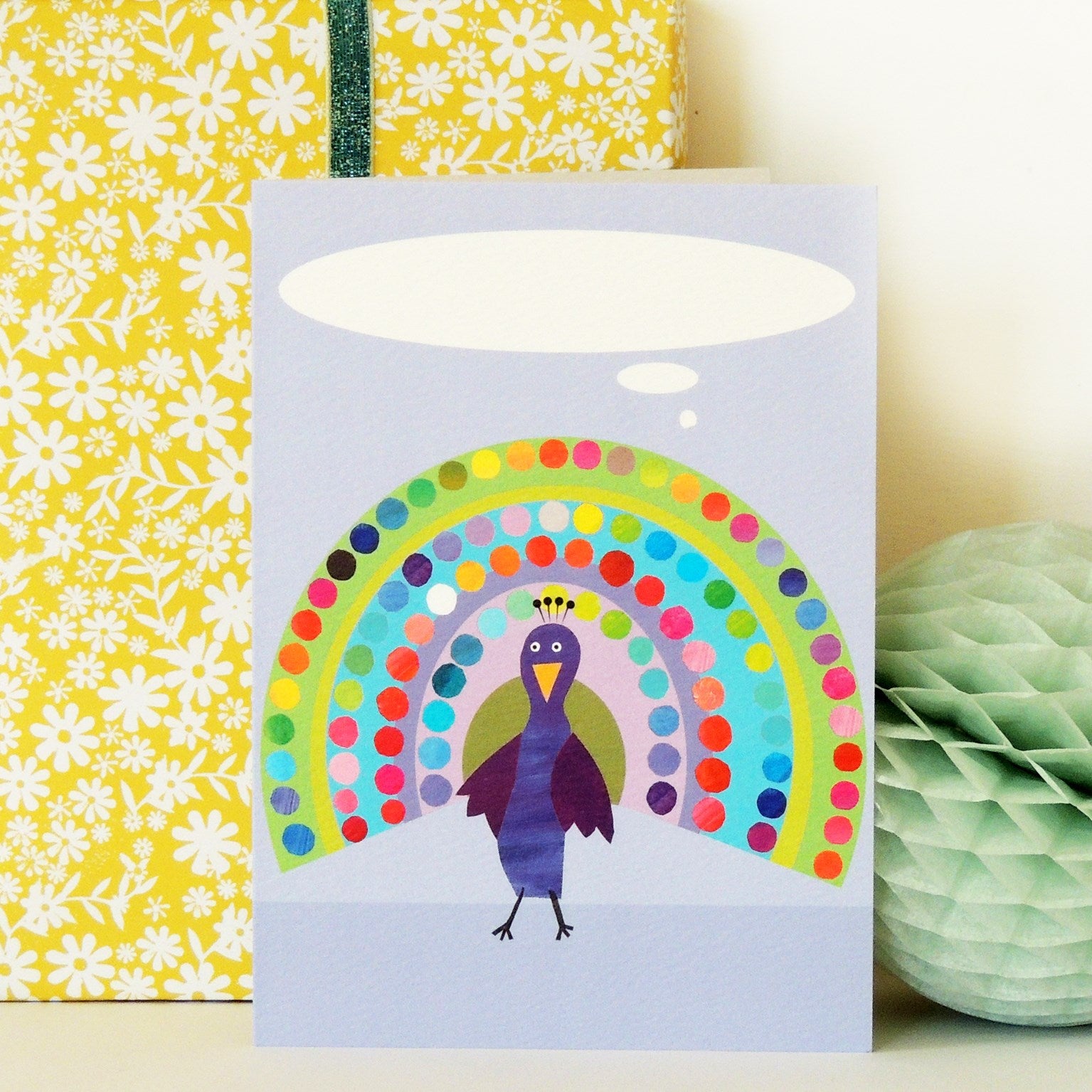 personalised peacock card