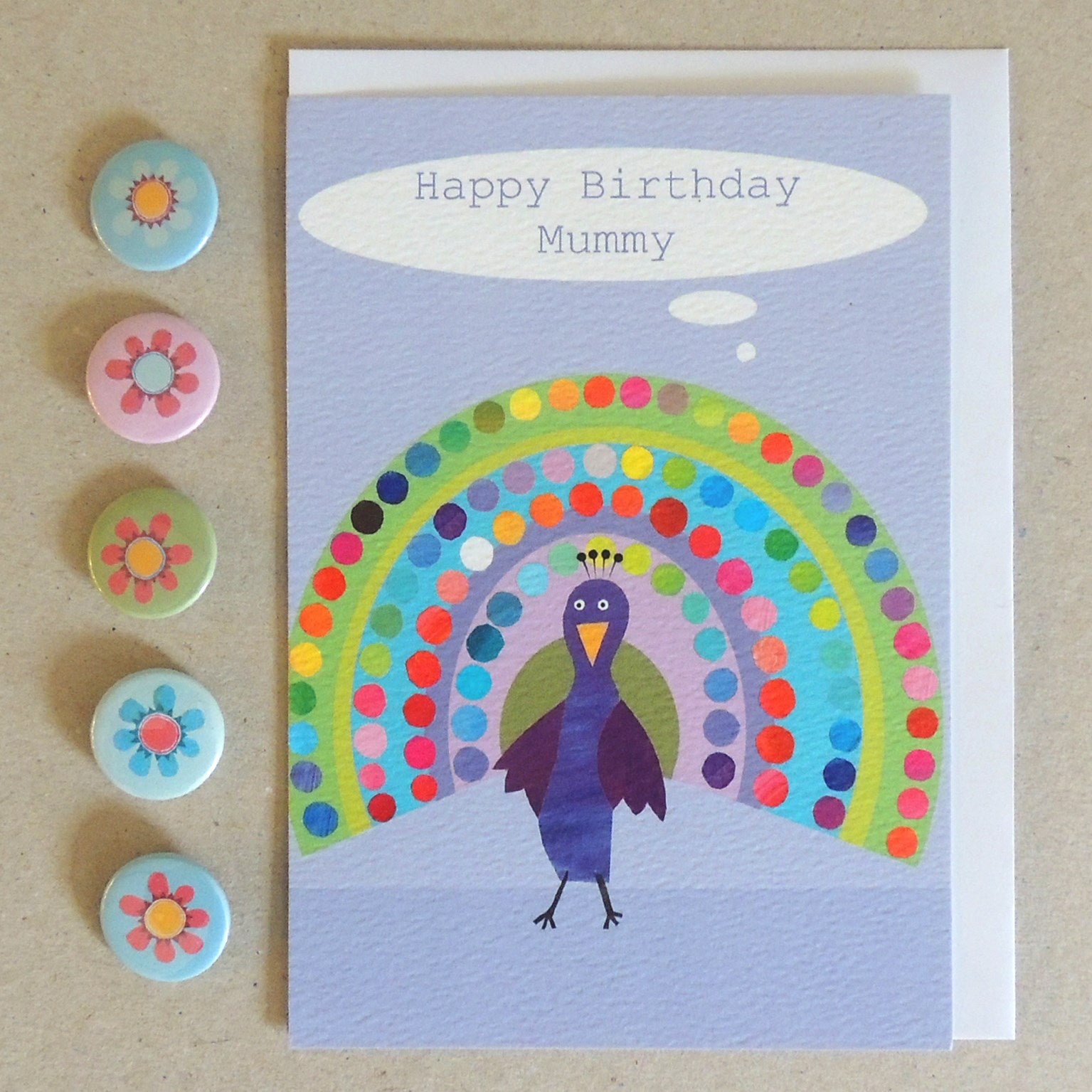 personalised peacock card