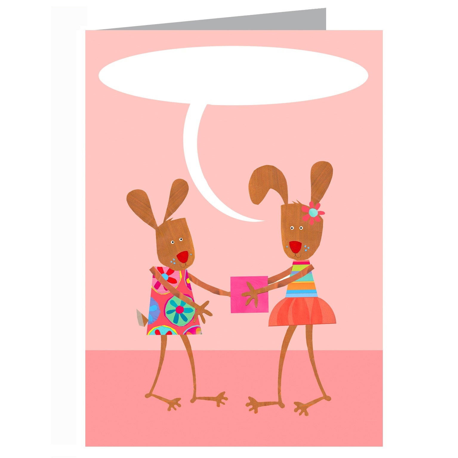 personalised rabbits present card