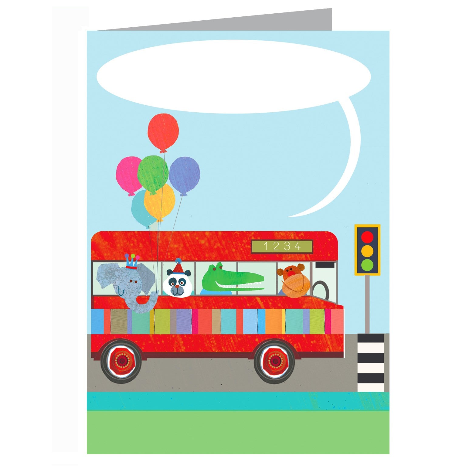 personalised animal bus card